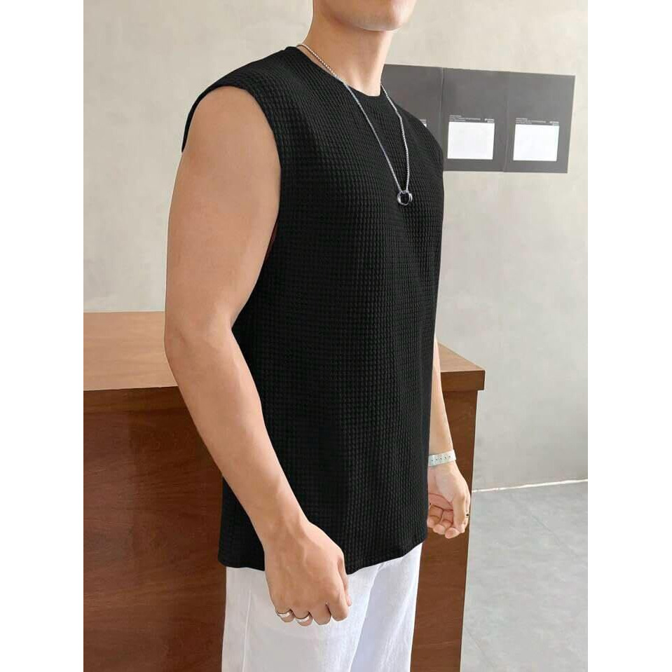 Pivl Men's Summer Sleeveless T-Shirt-2Xl-Black