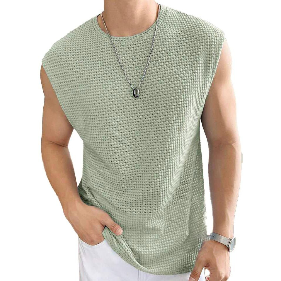 Pivl Men's Summer Sleeveless T-Shirt-L-Grey