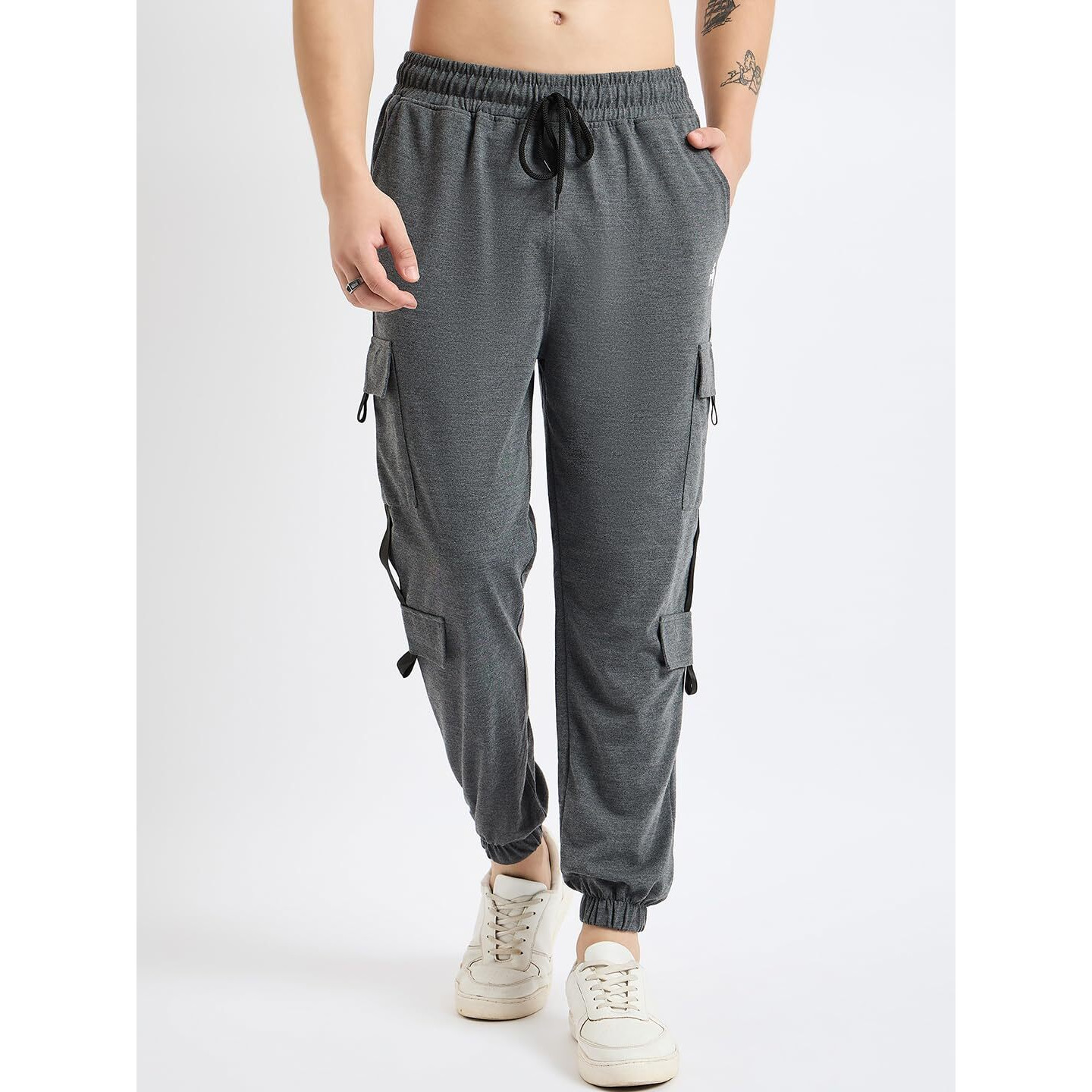 Pivl Cargo Style Solid Stylish Trackpant For Men's_Anthra-Xl|| Summer Wear