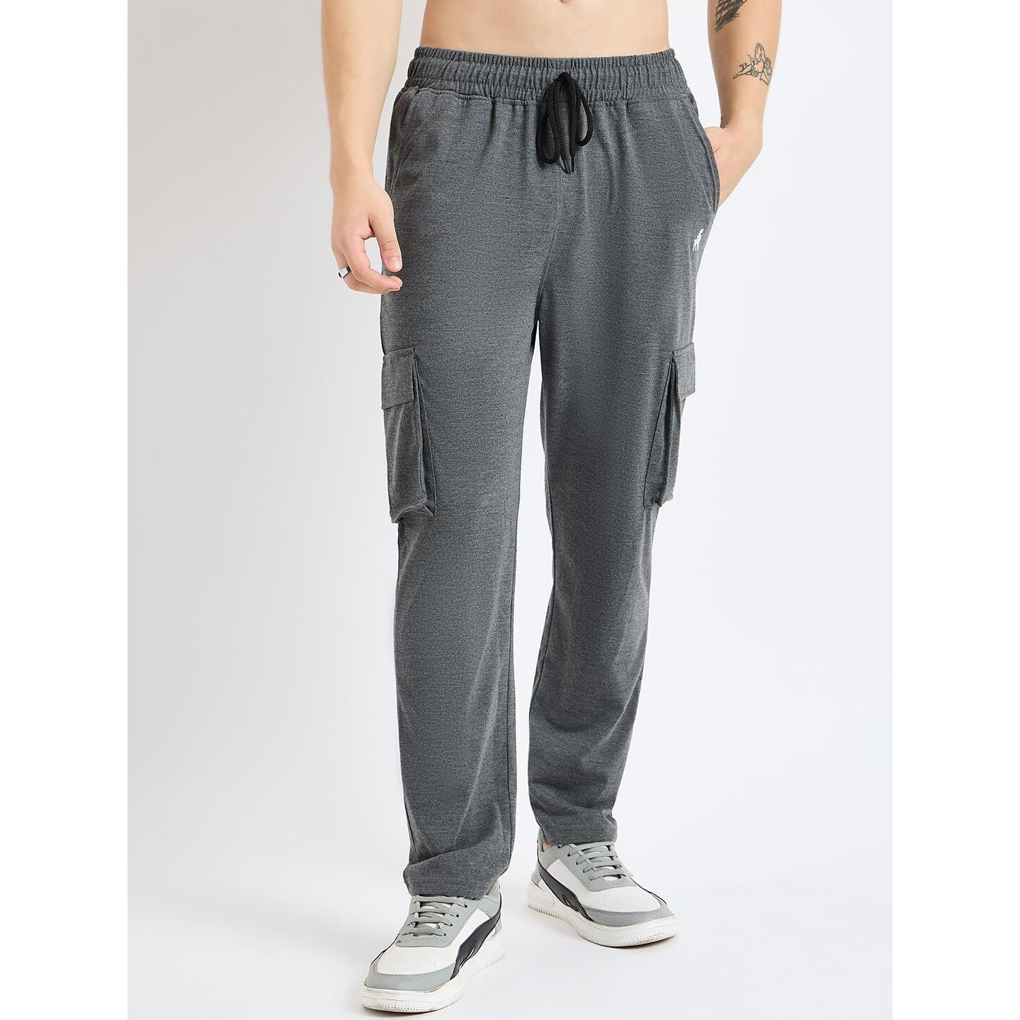 Pivl Cargo Style Solid Stylish Trackpant For Men's_Anthra-Xl|| Joggers For Mens || Summer Wear