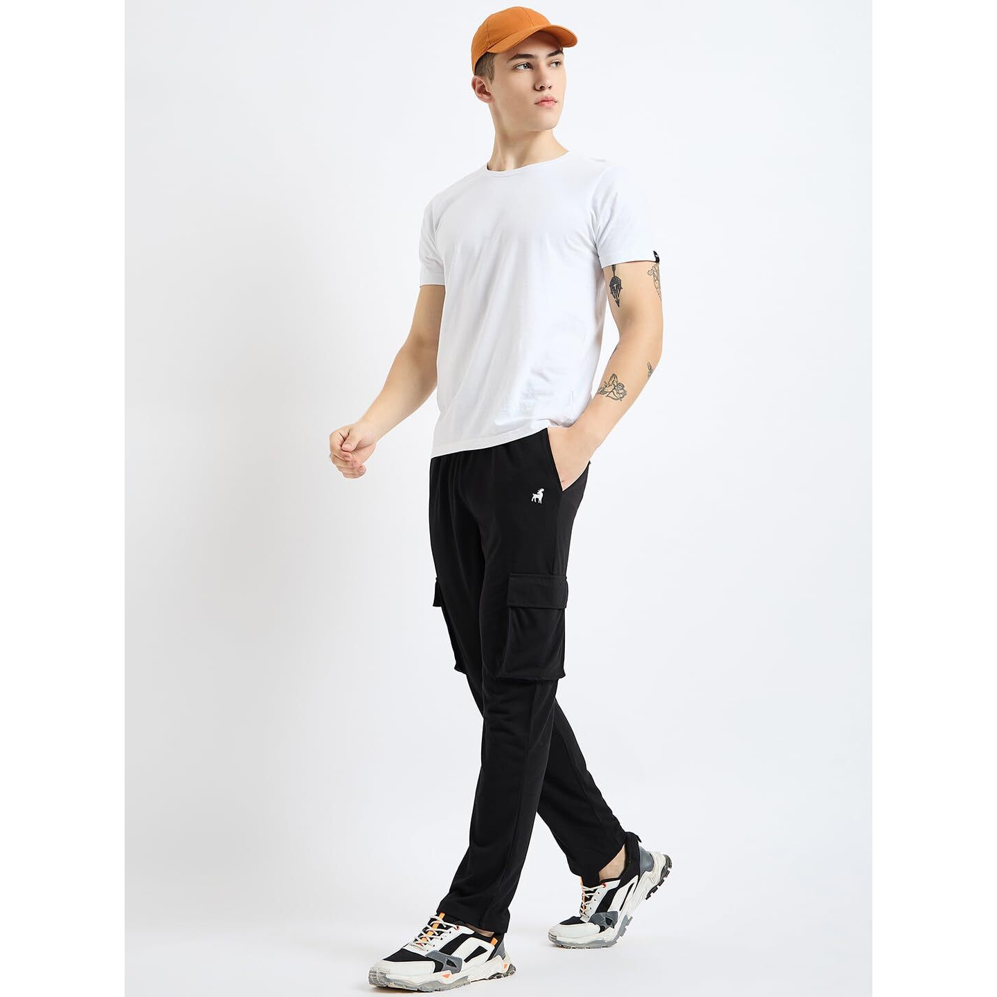 Pivl Cargo Style Solid Stylish Trackpant For Men's_Black-M|| Joggers For Mens || Summer Wear