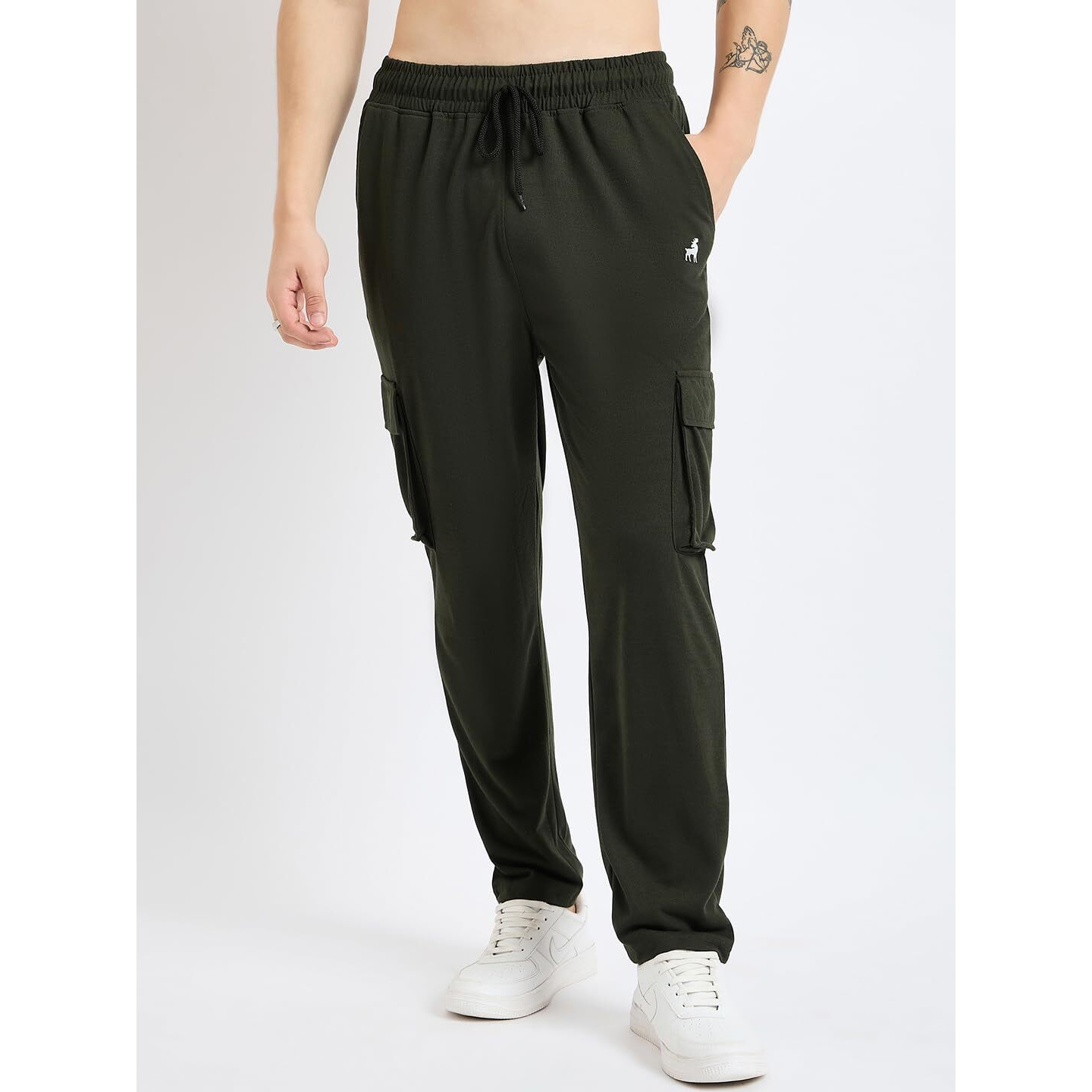 Pivl Cargo Style Solid Stylish Trackpant For Men's_Olive-Xl|| Joggers For Mens || Summer Wear