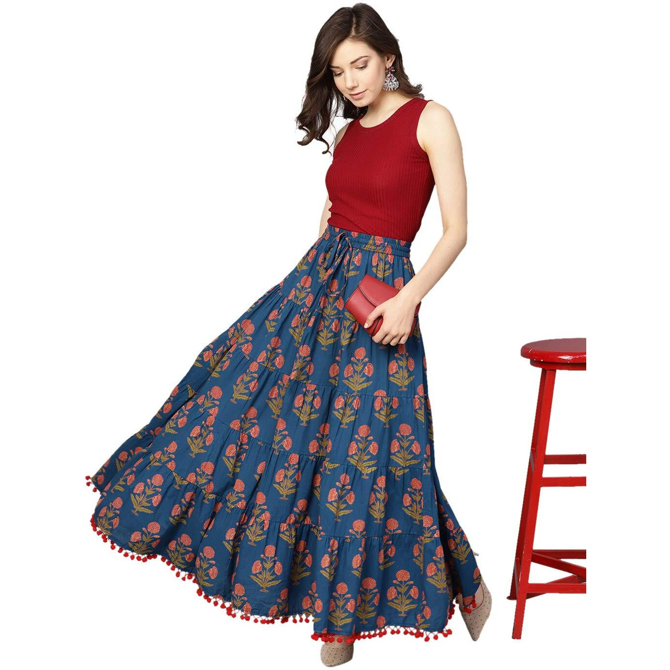 Varanga Cotton Full Skirt