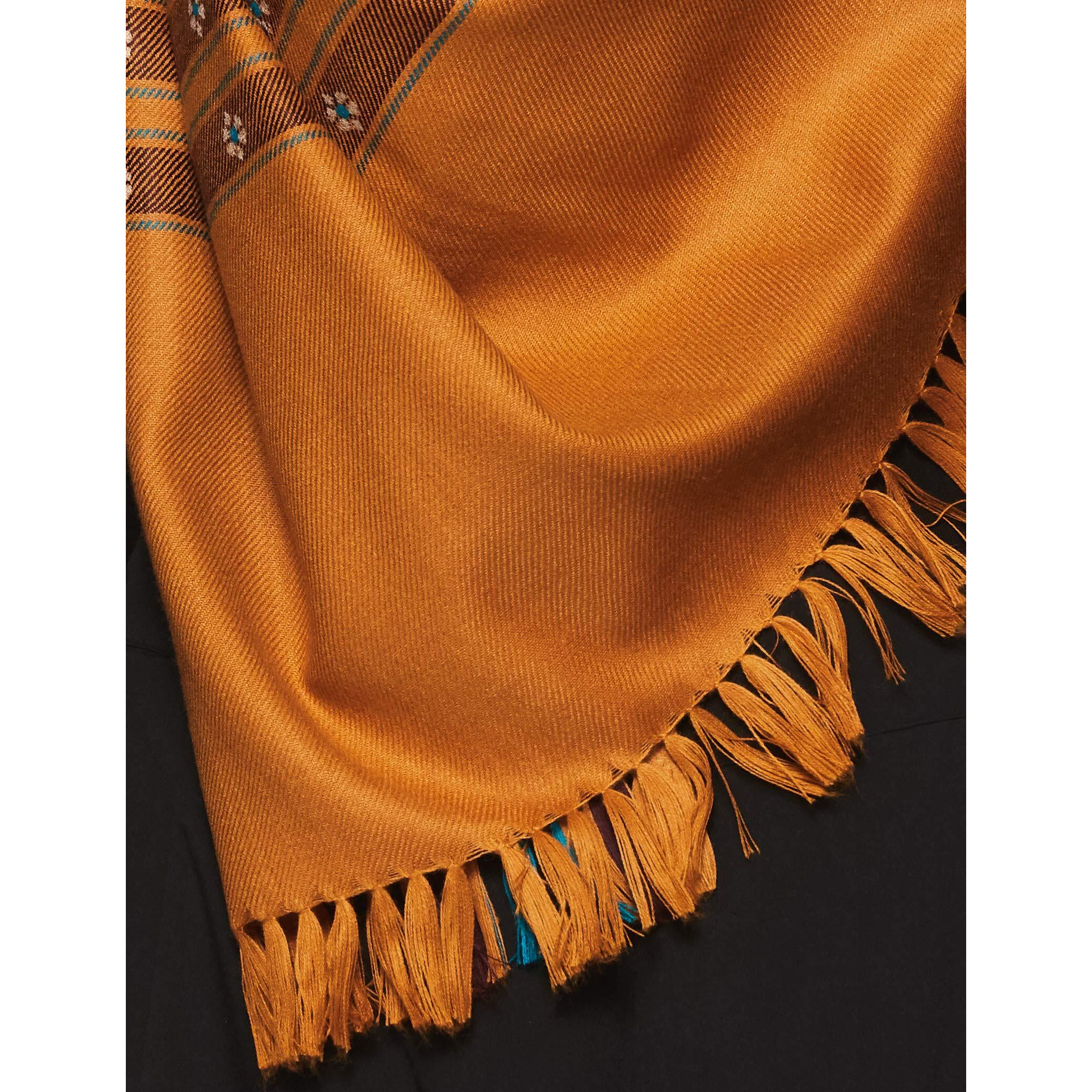 Weavers Villa - Women's Kashmiri Gorgeous Yellow Shawls,Stoles, 100Cm X 200Cm