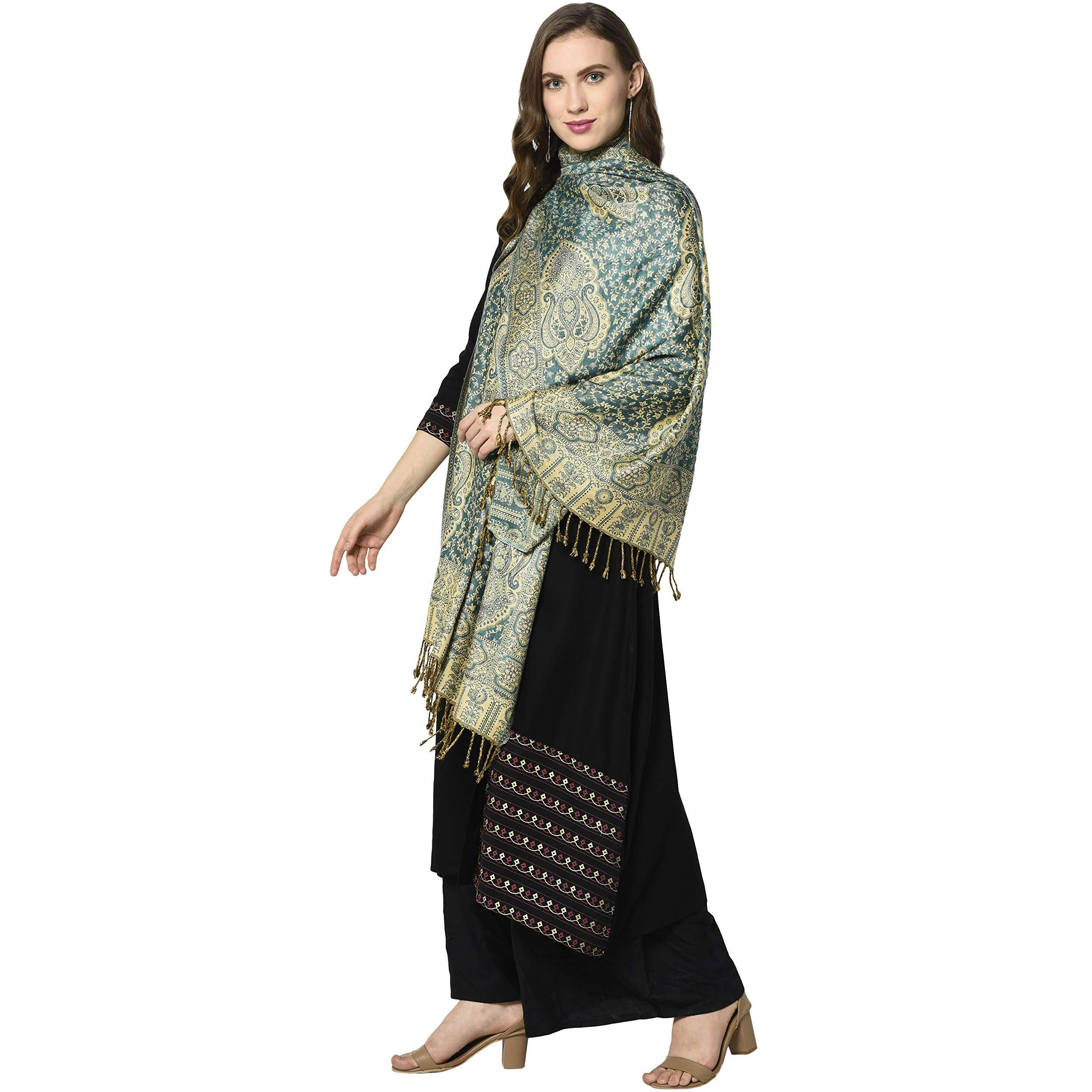 Weavers Villa 100% Soft Viscose Women's Scarf, Stoles, Scarves (Newgreen), 70Cm X 200Cm