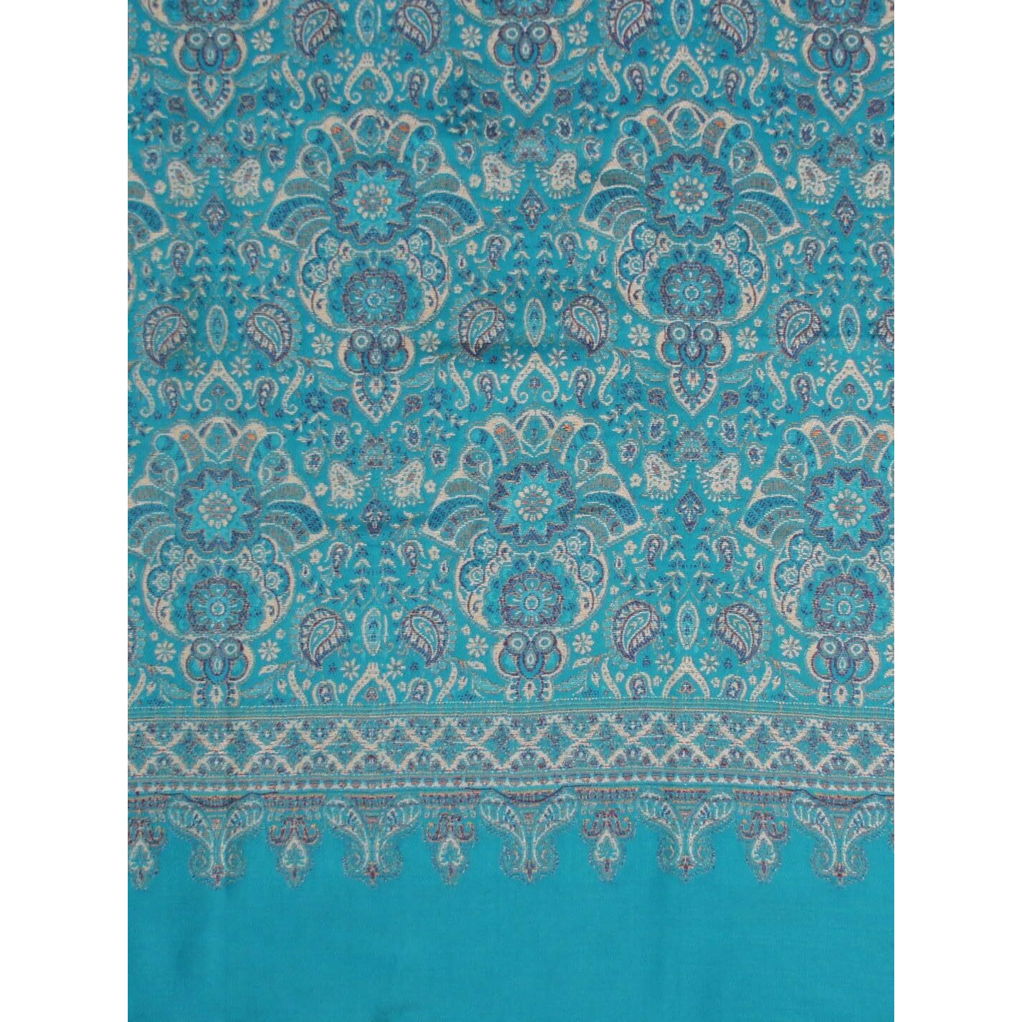 Weavers Villa Acro Wool Women's Shawl, 100Cm X 200Cm (Aqua)