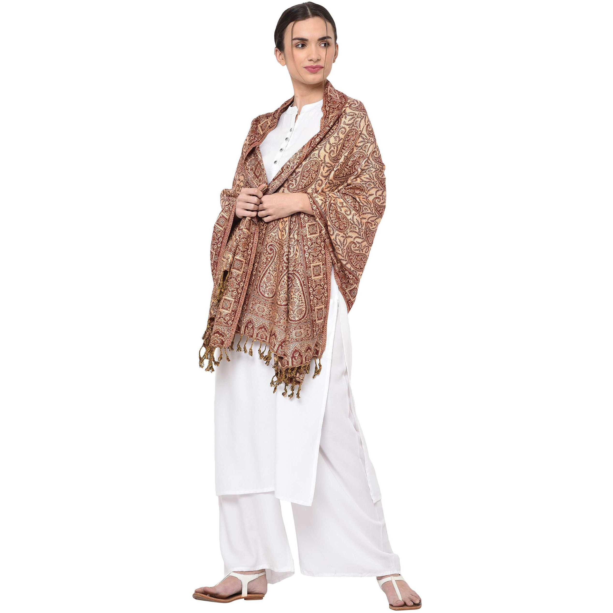 Weavers Villa 100% Soft Viscose Women's Multicolored Summer/Autumn Scarf, Stoles, Scarves, 70Cm X 200Cm