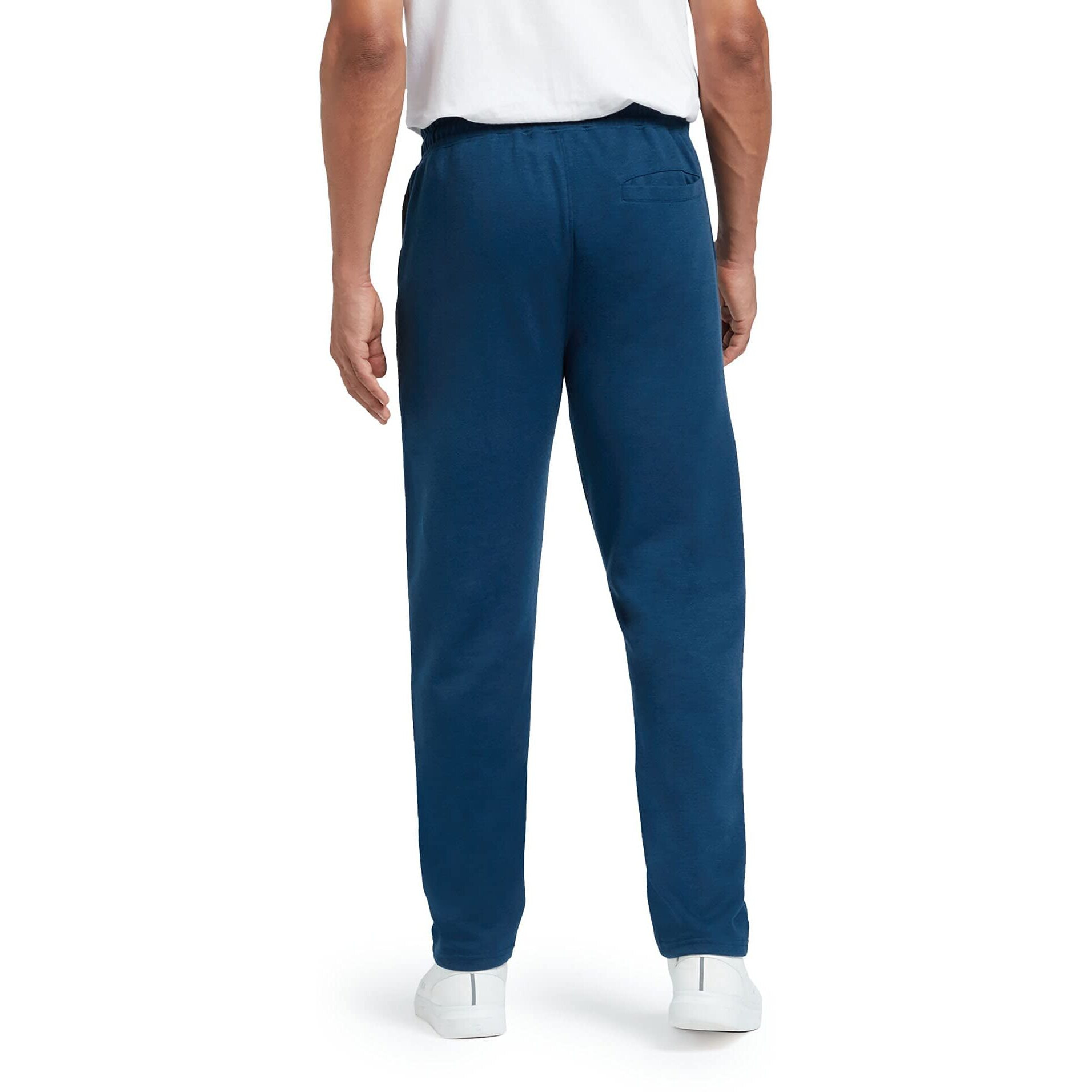 Xyxx Athleisure Men's Cotton Track Pants - Relaxed Fit, Ultra Smooth, Sweat Absorbent Code Loungewear With Zippered Pockets, Perfect Ankle Length, Drawcord Closure Blue