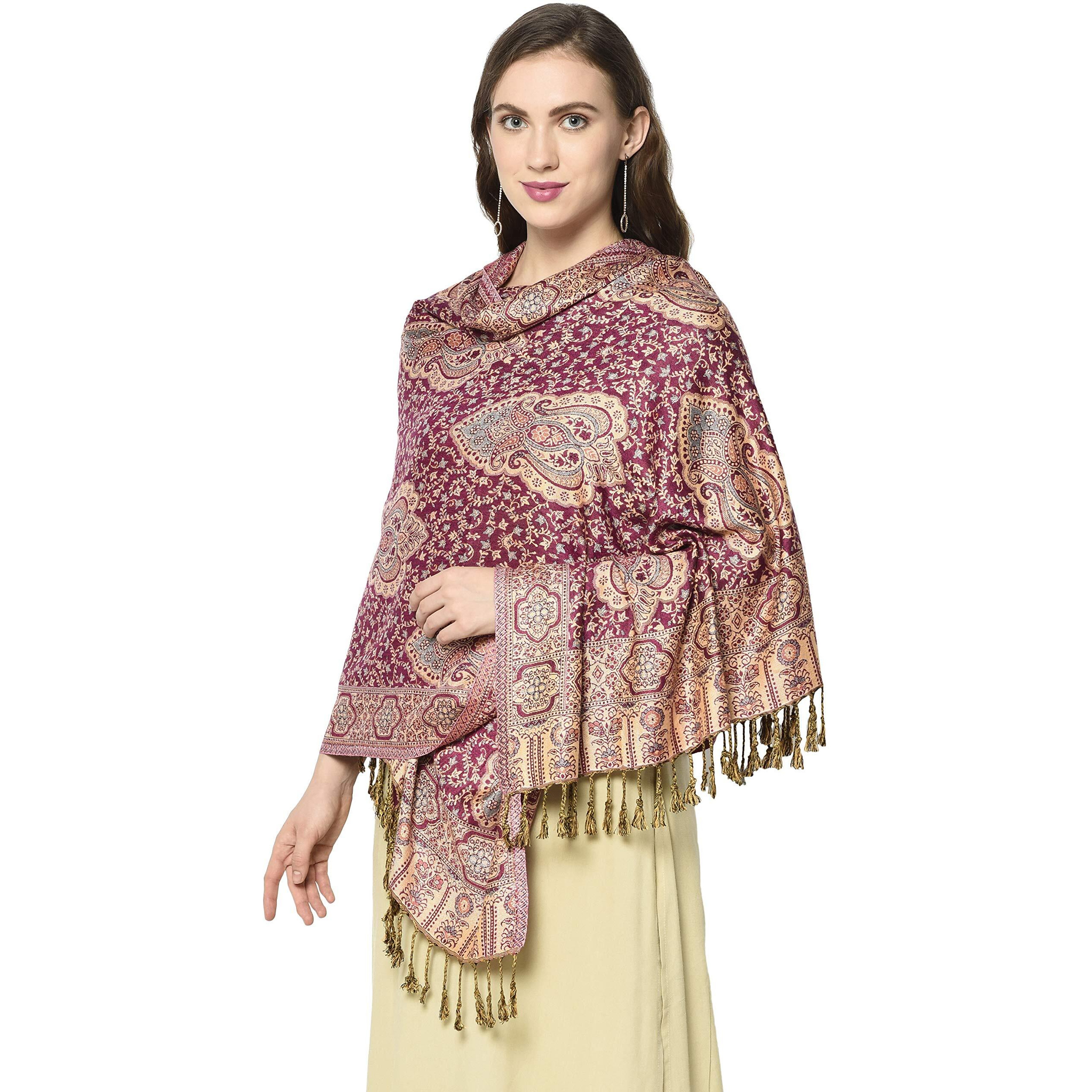 Weavers Villa 100% Soft Viscose Women's Scarf, Stoles, Scarves (Rani), 70Cm X 200Cm