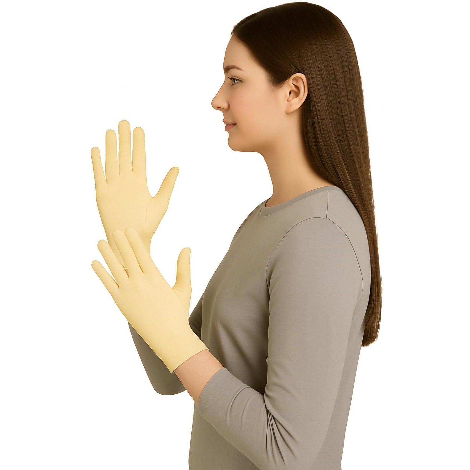 Weavers Villa Cotton Summer Glove For Men & Women | Anti-Slip Uv Protection Hand Gloves | Outdoor Sun, Dust, Pollution Shield | Elastic Fit | Pack Of 4 Pairs (Beige, Short Hand Gloves (4 Pairs))