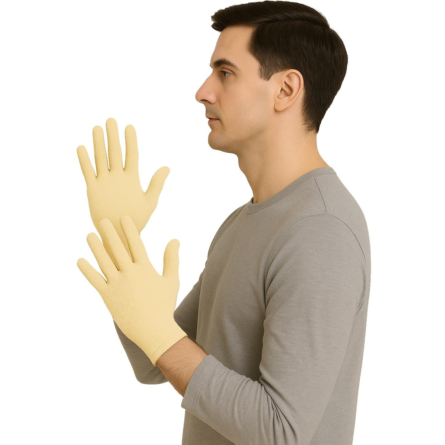 Weavers Villa Cotton Summer Glove For Men & Women | Anti-Slip Uv Protection Hand Gloves | Outdoor Sun, Dust, Pollution Shield | Elastic Fit | Pack Of 4 Pairs (Beige, Short Hand Gloves (4 Pairs))