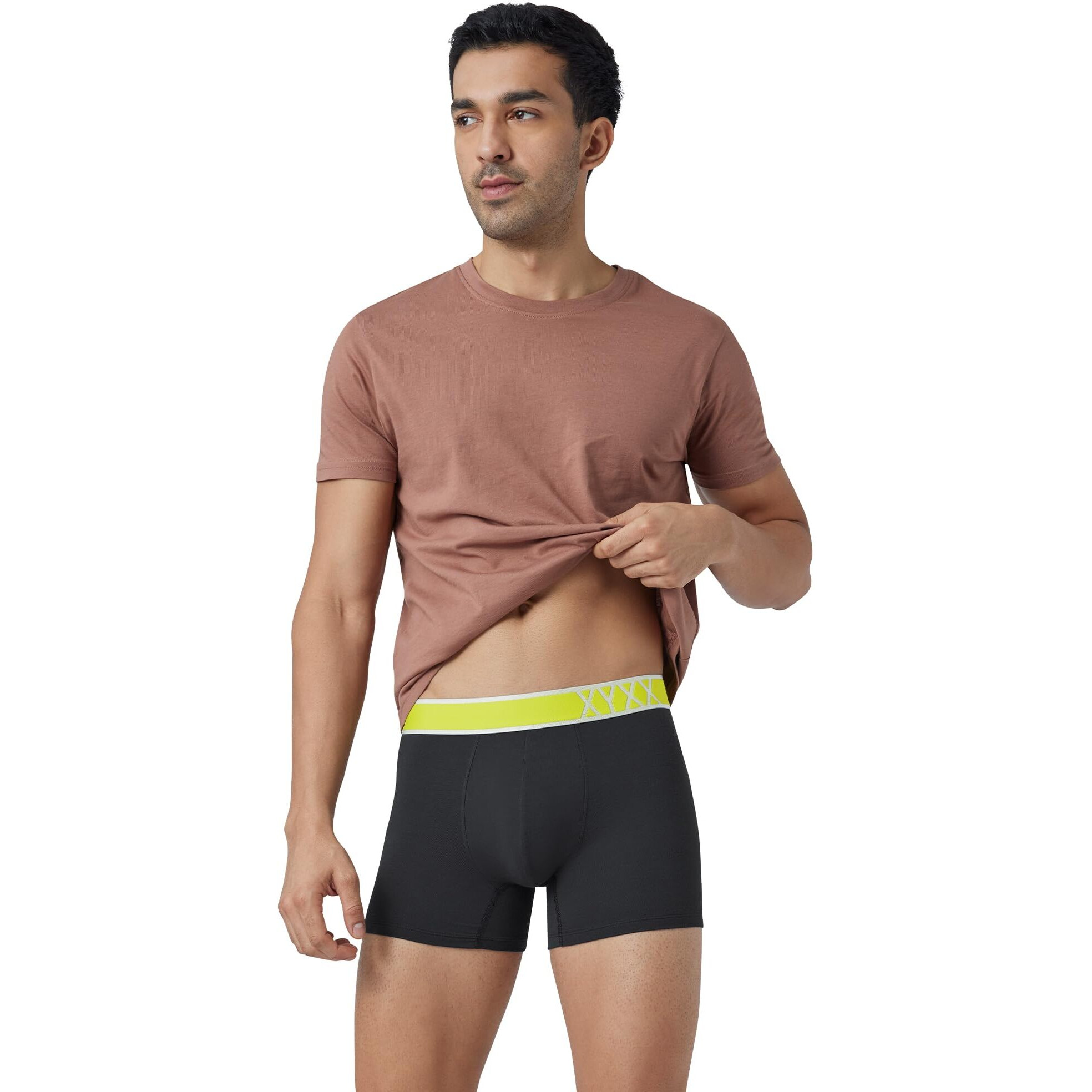 Xyxx Men Micro Modal Trunk, Relaxed Fit, Solid, Pack Of 1, Xytrnk219S, Strom Grey, S