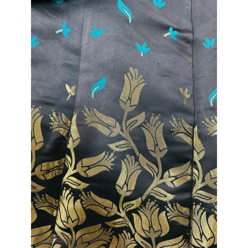 White Button Girl's Green Jacquard A-Line Maxi Dress Gown (7-8 Years).