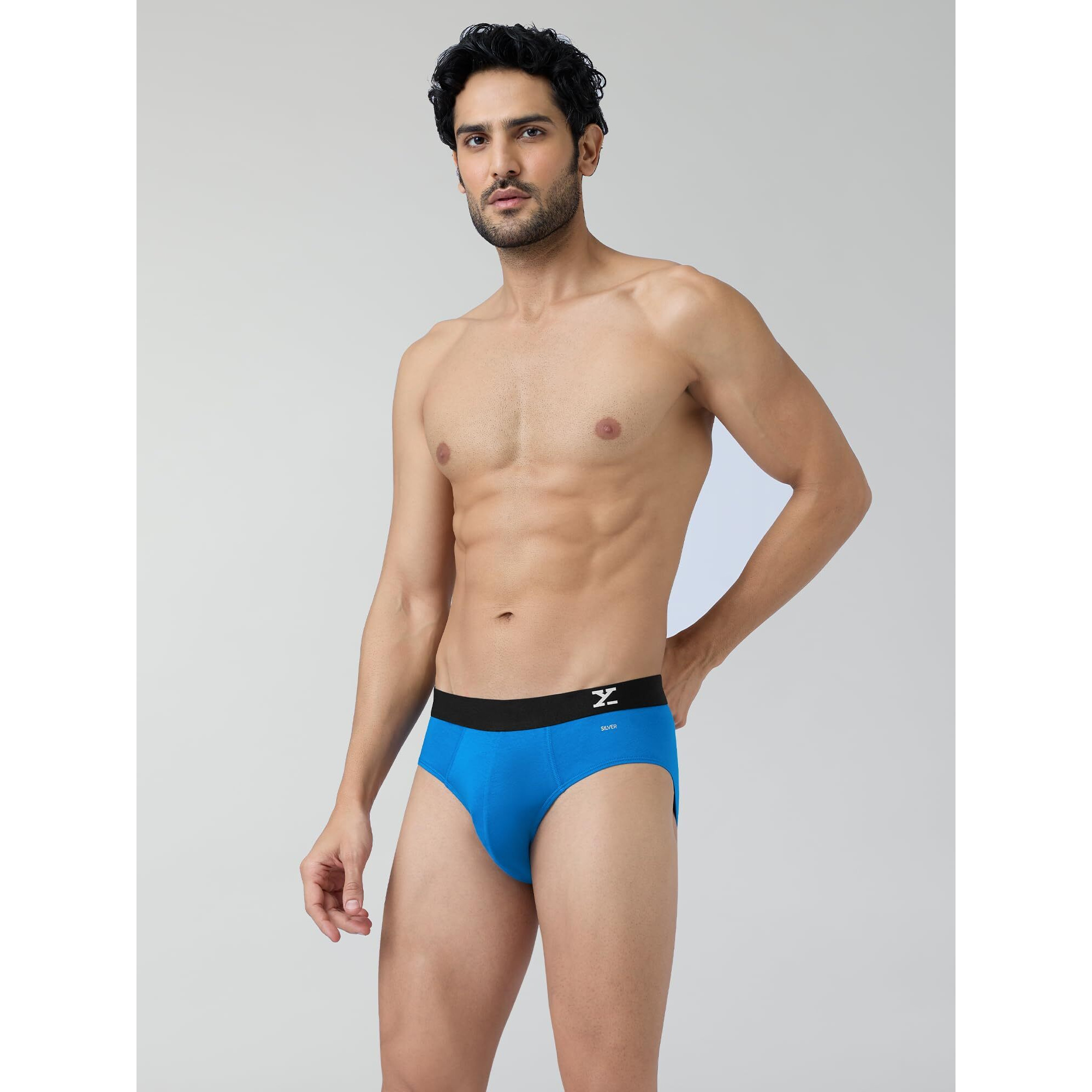Xyxx Cotton Xybrf_R36_01 Relaxed Solid (Pack Of 1) (Aero Briefs For Men_Brilliant Blue_M)