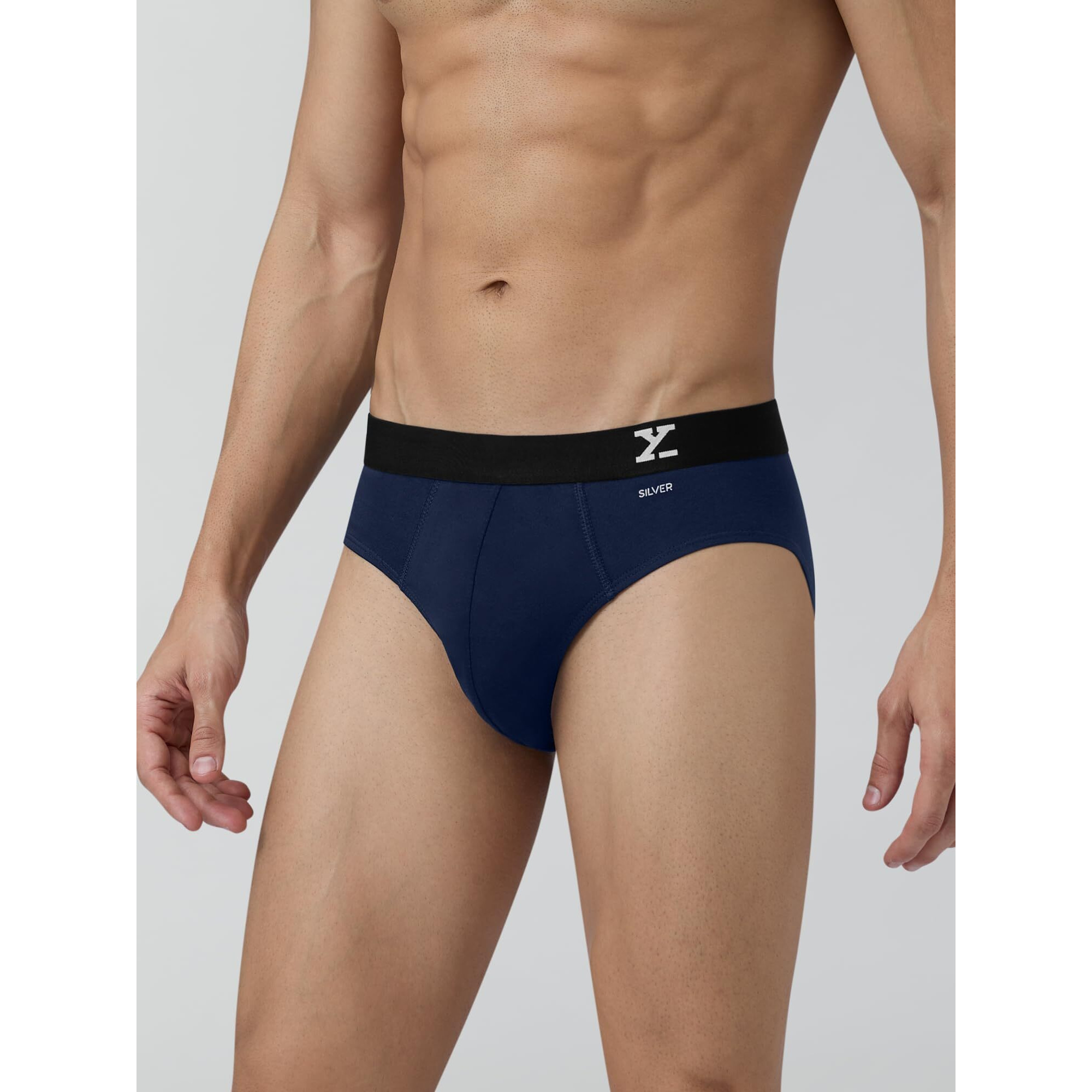 Xyxx Cotton Xybrf_R36_02 Relaxed Solid (Pack Of 2) (Aero Briefs For Men_Legion Blue + Black Iris_M)