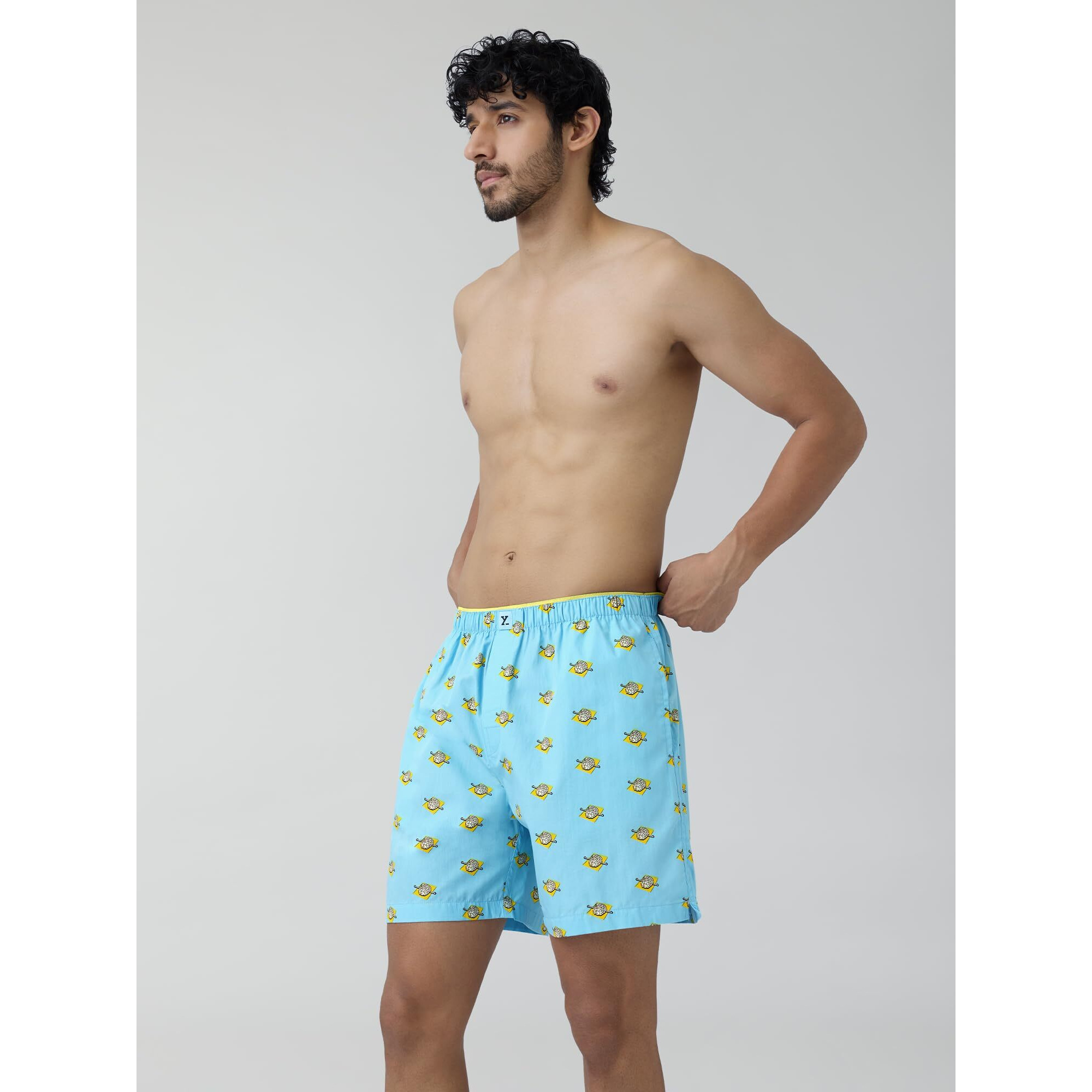 Xyxx Men's Super Combed Cotton Renew Boxers - High Moisture Absorbing Boxers For Men With Anti-Bacterial Silver Finish Pack Of 2 (M Shoes + Mental Health)