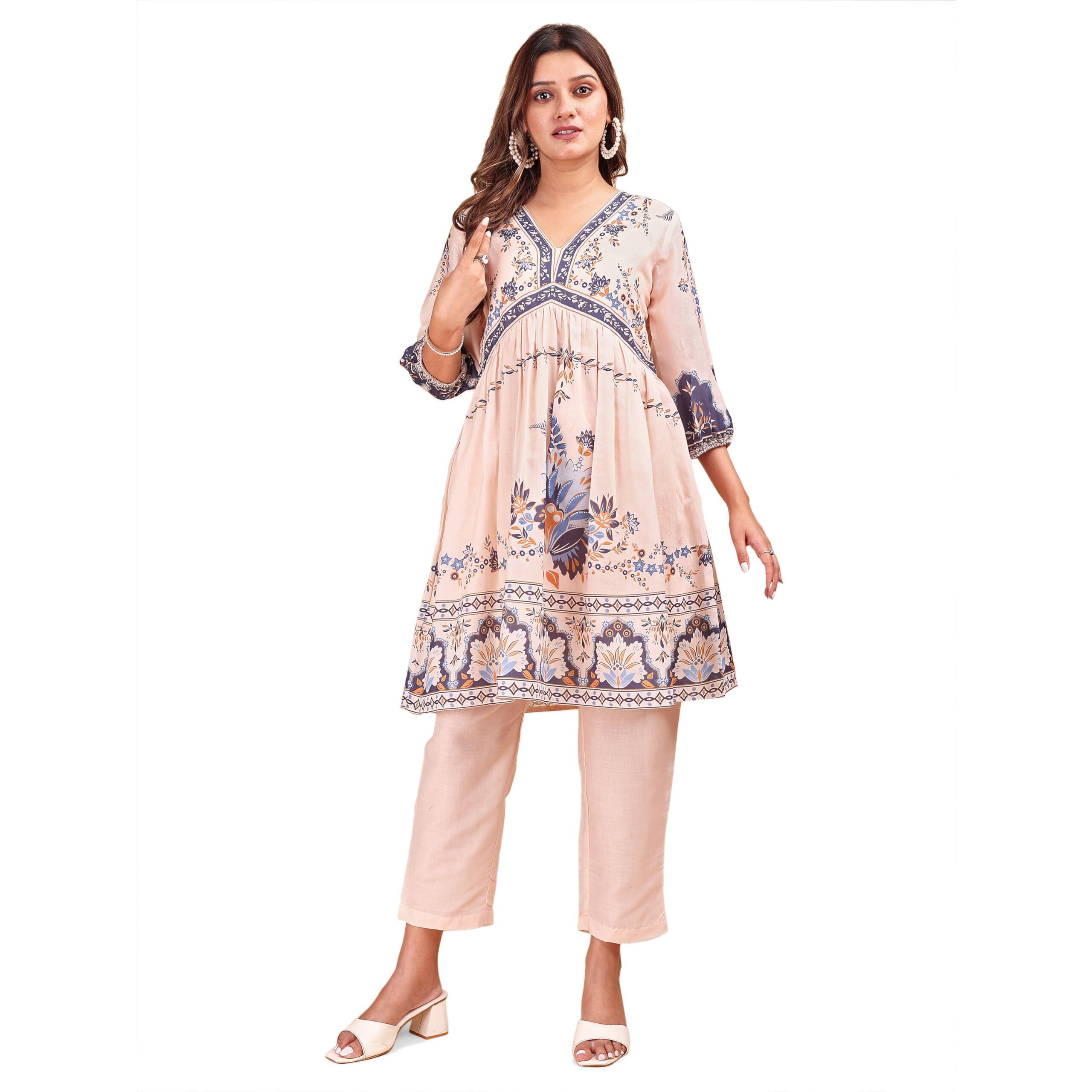 Womanista Women's Cotton Blend Solid Regular 2 Pc Co-Ord Set 9240_Pink