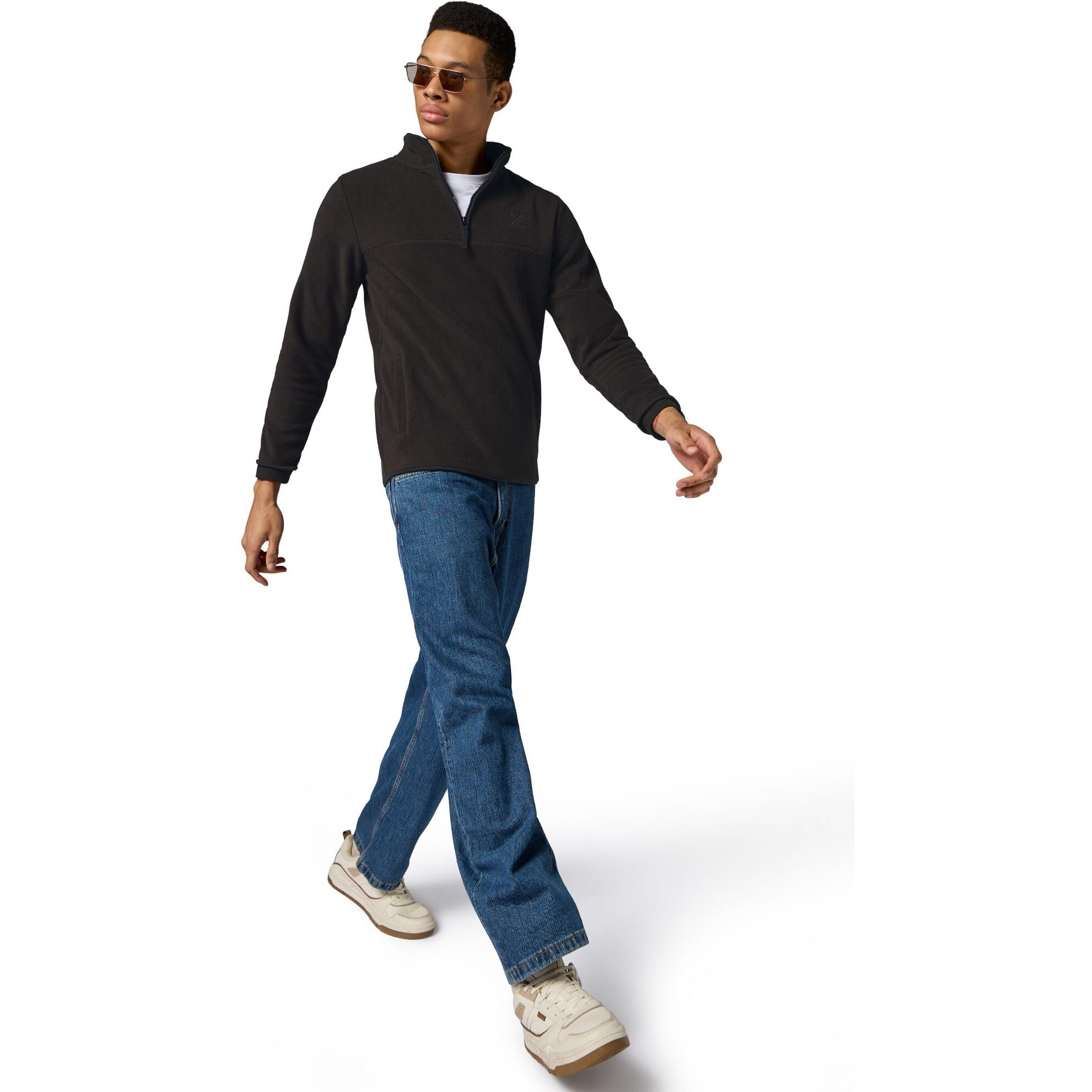 Xyxx Men Cotton Rich Fleece Jacket, Relaxed Fit, Solid, Pack Of 1, Mb13Jk05M, Malt Brown, M