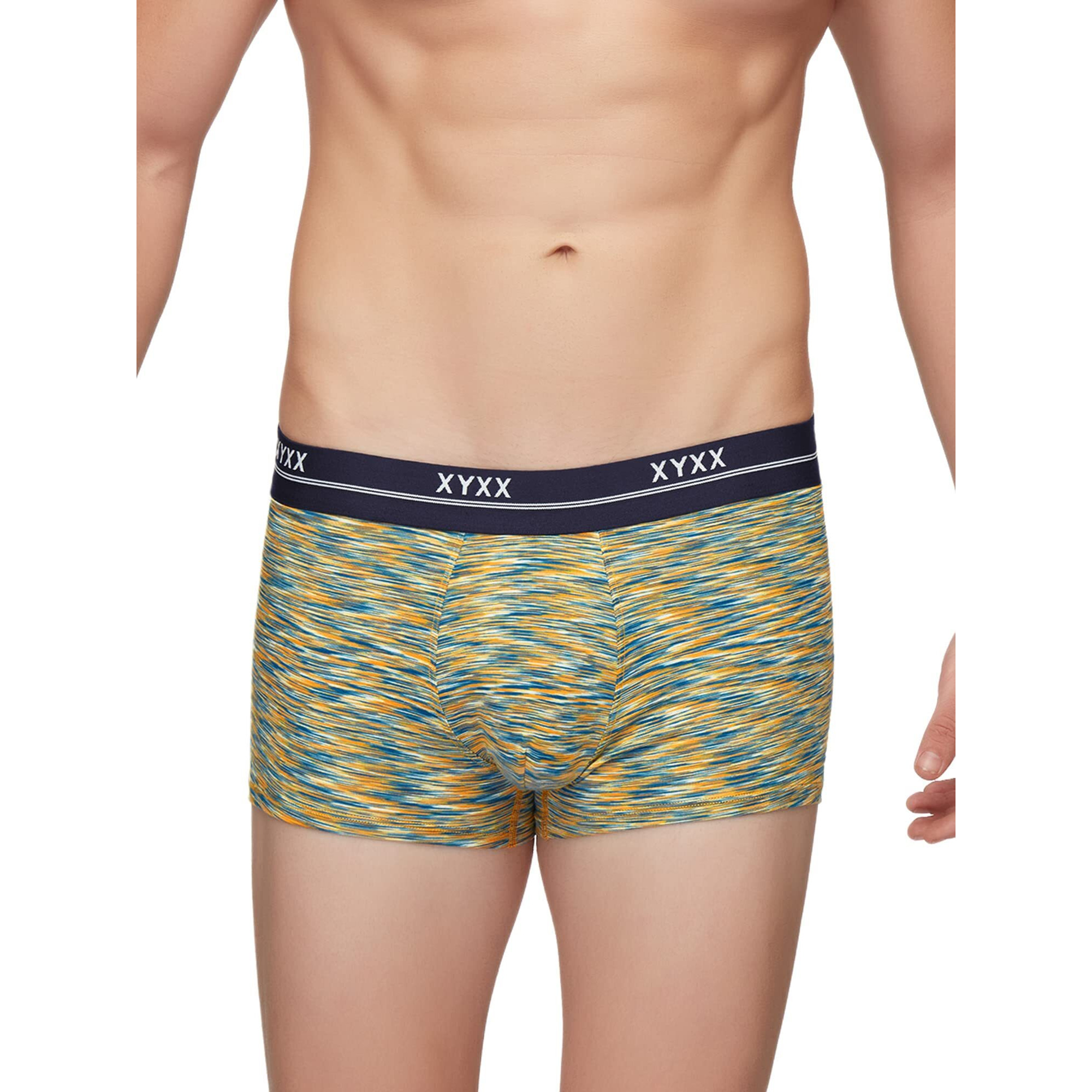 Xyxx Men's Modal Trunks (Pack Of 1) (Xytrnk75Xl_Yellow & Blue_Xl)