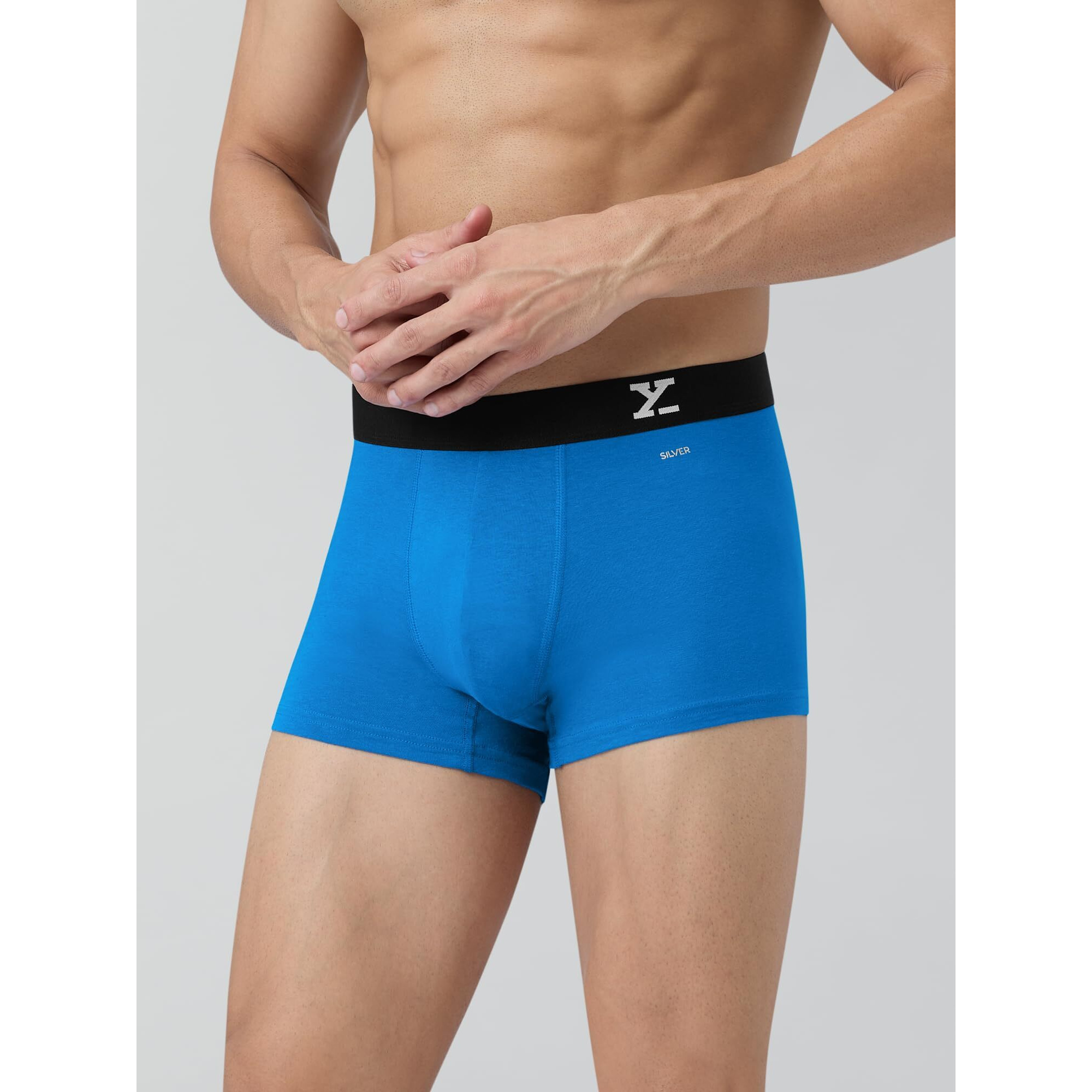 Xyxx Men's Cotton Classic Regular Solid Trunks (Pack Of 2) (Xytrnk_R36_2_Dark Maroon + Brilliant Blue_Xl)