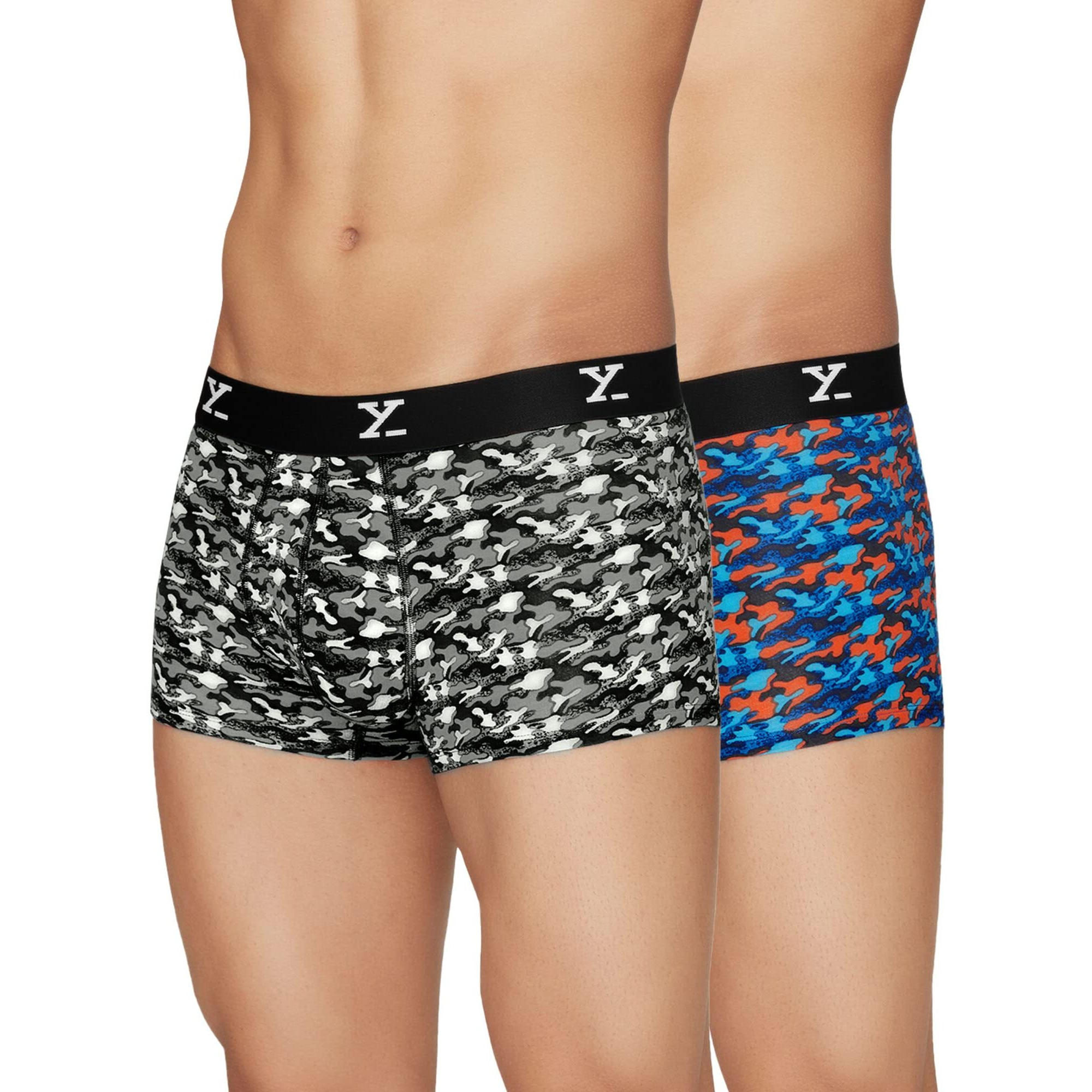 Xyxx Men's Modal Relaxed Trunks (Pack Of 2) (Xytrnk2Pckn213Xl_White+Blue_Xl)