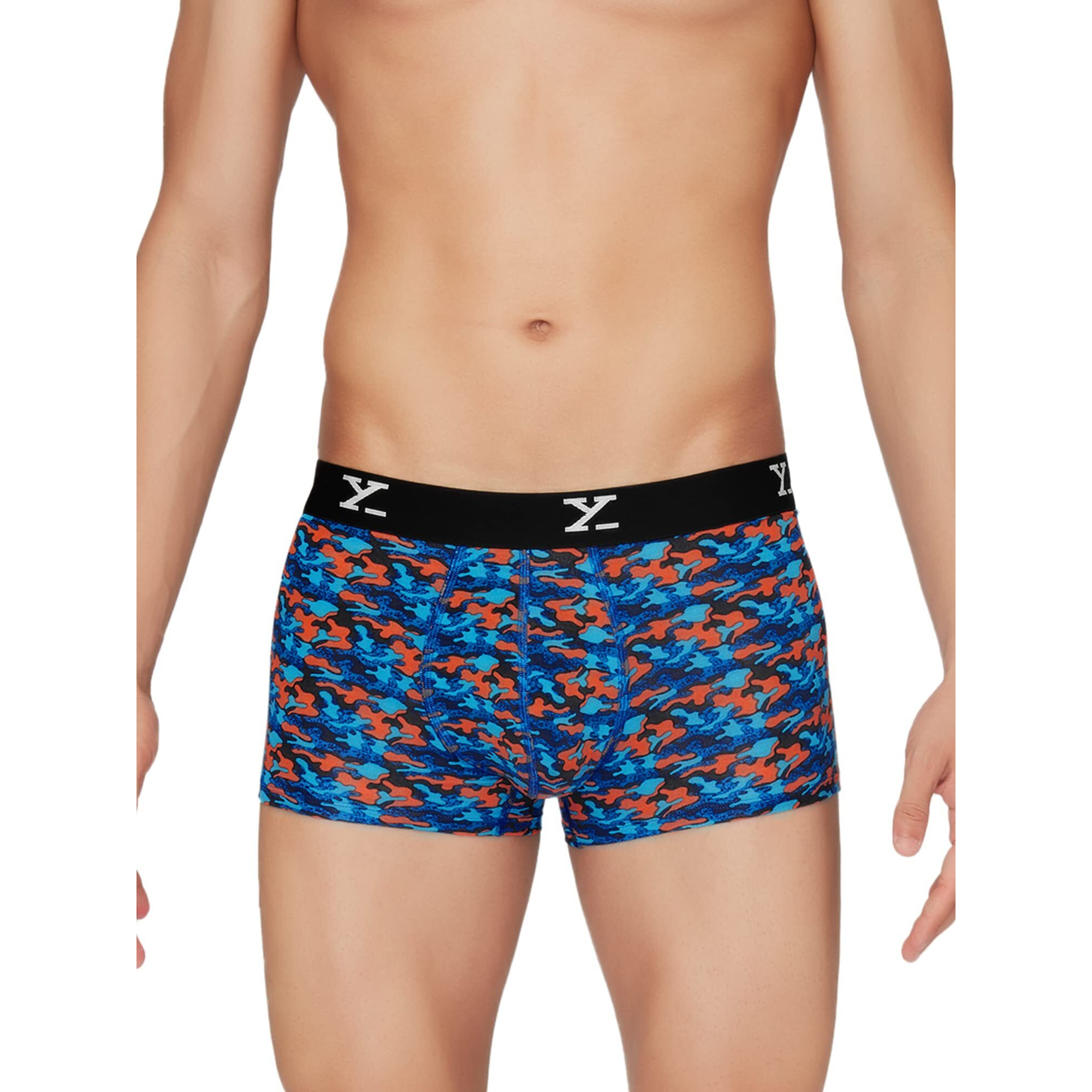 Xyxx Men's Modal Relaxed Trunks (Pack Of 2) (Xytrnk2Pckn213Xl_White+Blue_Xl)