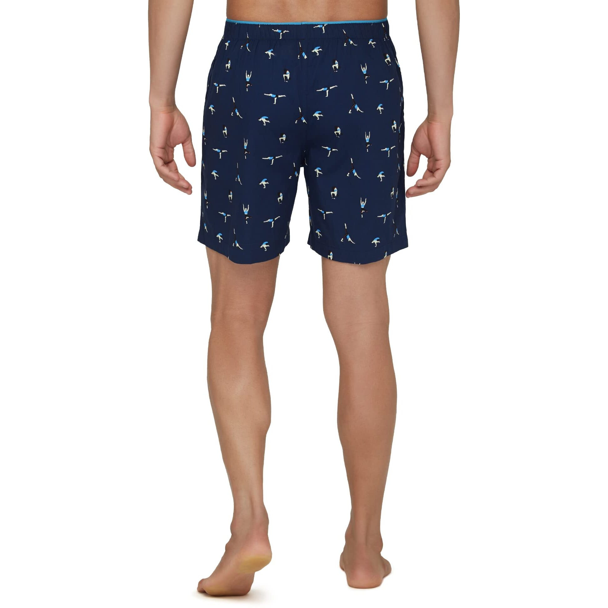 Xyxx Men's Super Combed Cotton Boxer Shorts Elasticated Waist Pack Of 2 (S Midnight Blue + Starry Maroon)