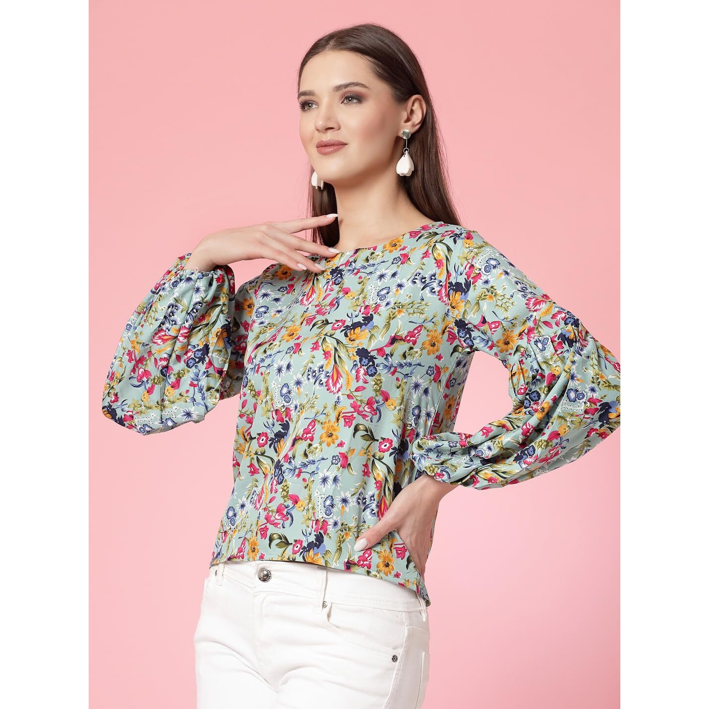 Oomph Tops For Women, Blue - Mt753