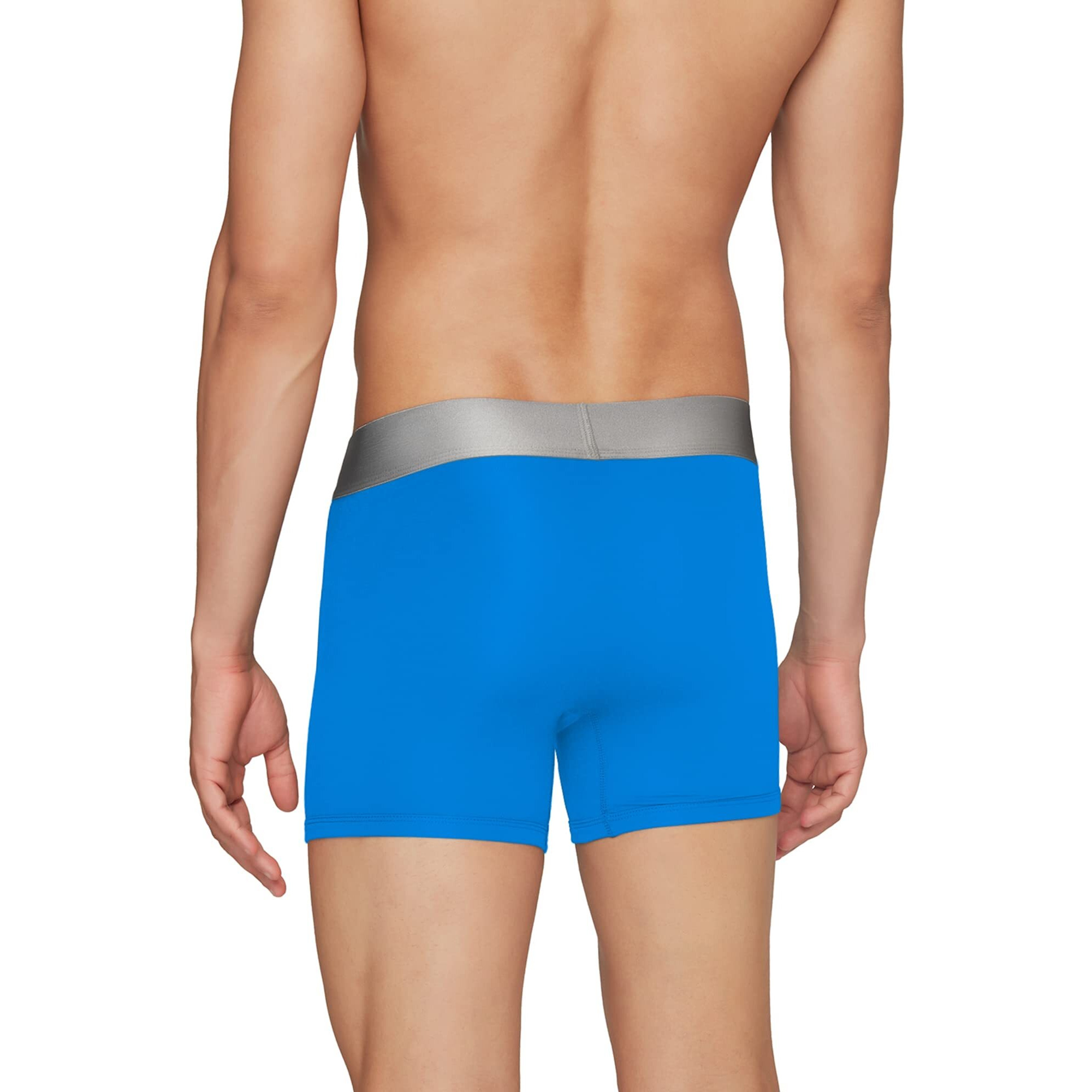 Xyxx Men's Underwear Illuminati Intellisoft Antimicrobial Micro Modal Trunk Pack Of 2 (Black Iris & Tango Red  Brilliant Blue L)