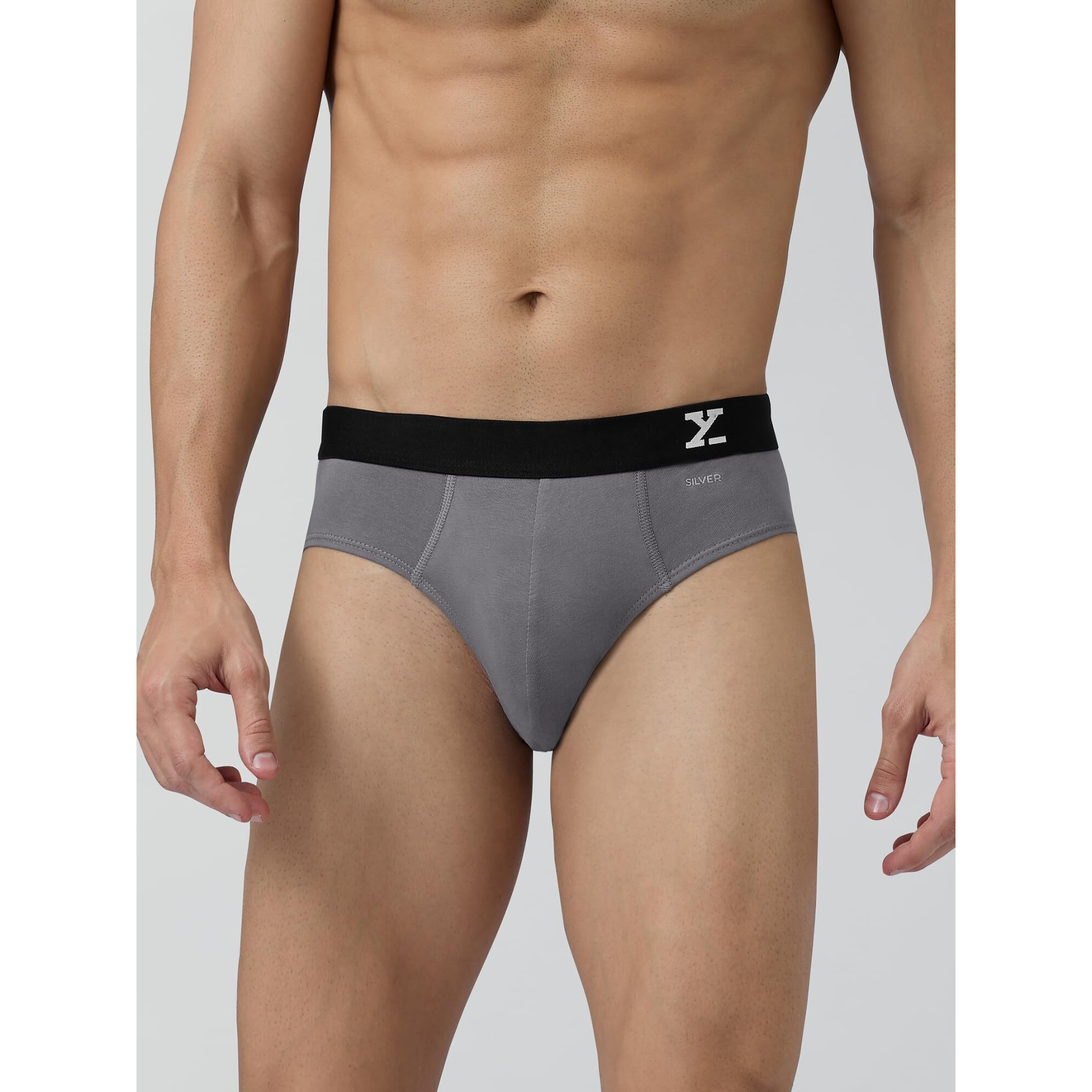 Xyxx Cotton Xybrf_R36_02 Relaxed Solid (Pack Of 2) (Aero Briefs For Men_Legion Blue + Frost Grey_M)