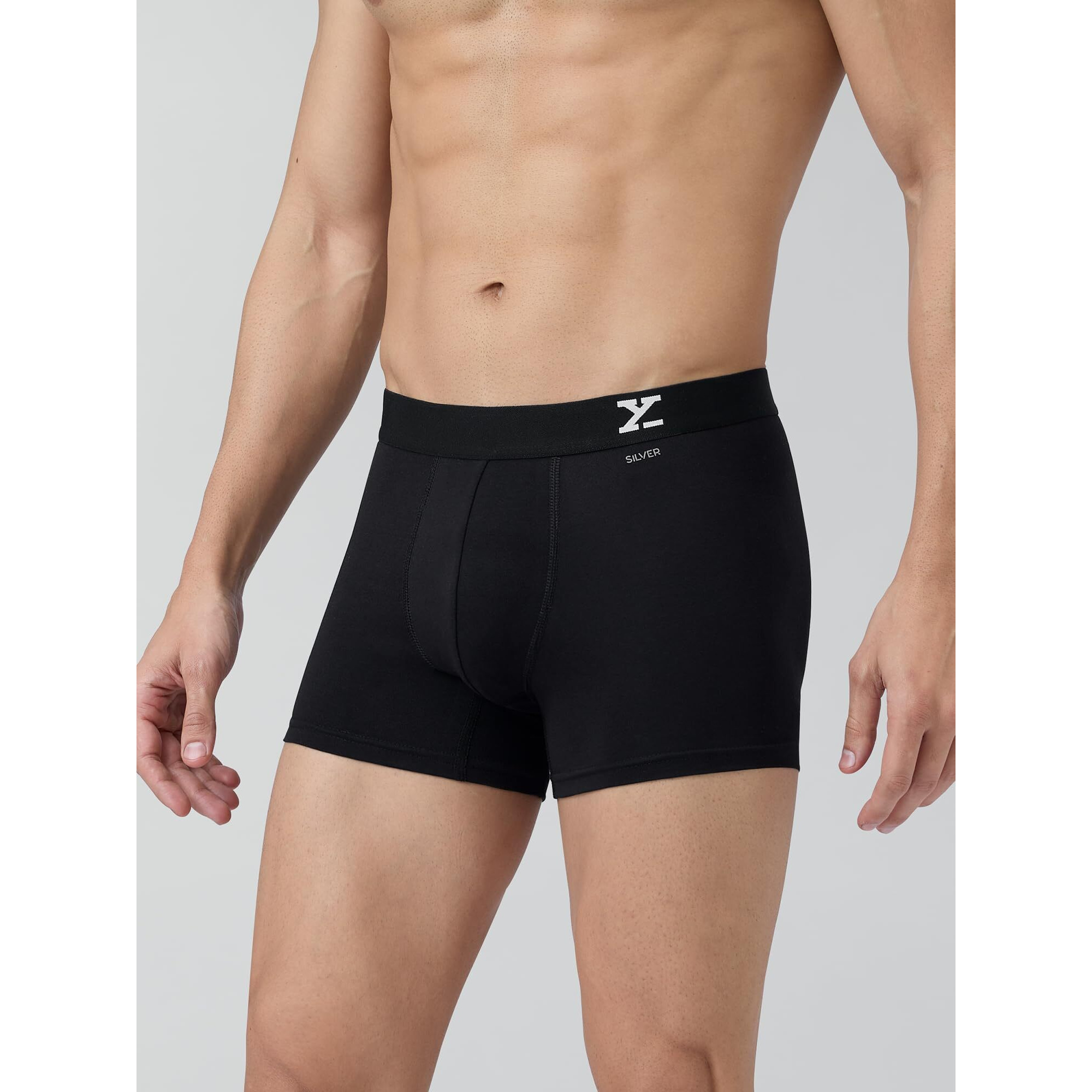 Xyxx Men Micro Modal Trunk, Snug Fit, Solid, Pack Of 2, Xytrnk2Pckn418Xl, Black+Tango Red, Xl