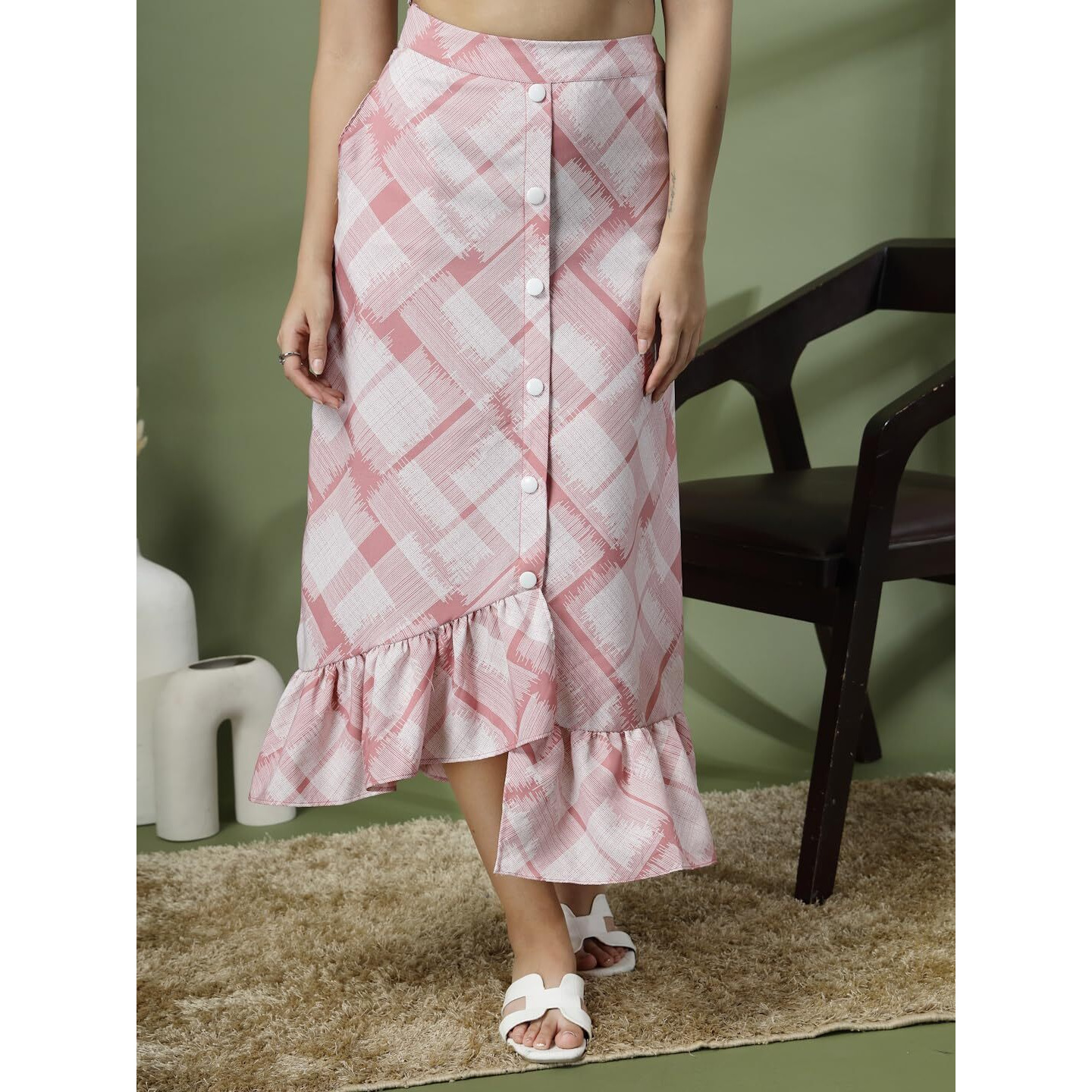 Oomph Long Skirts For Women Pink - Msk212