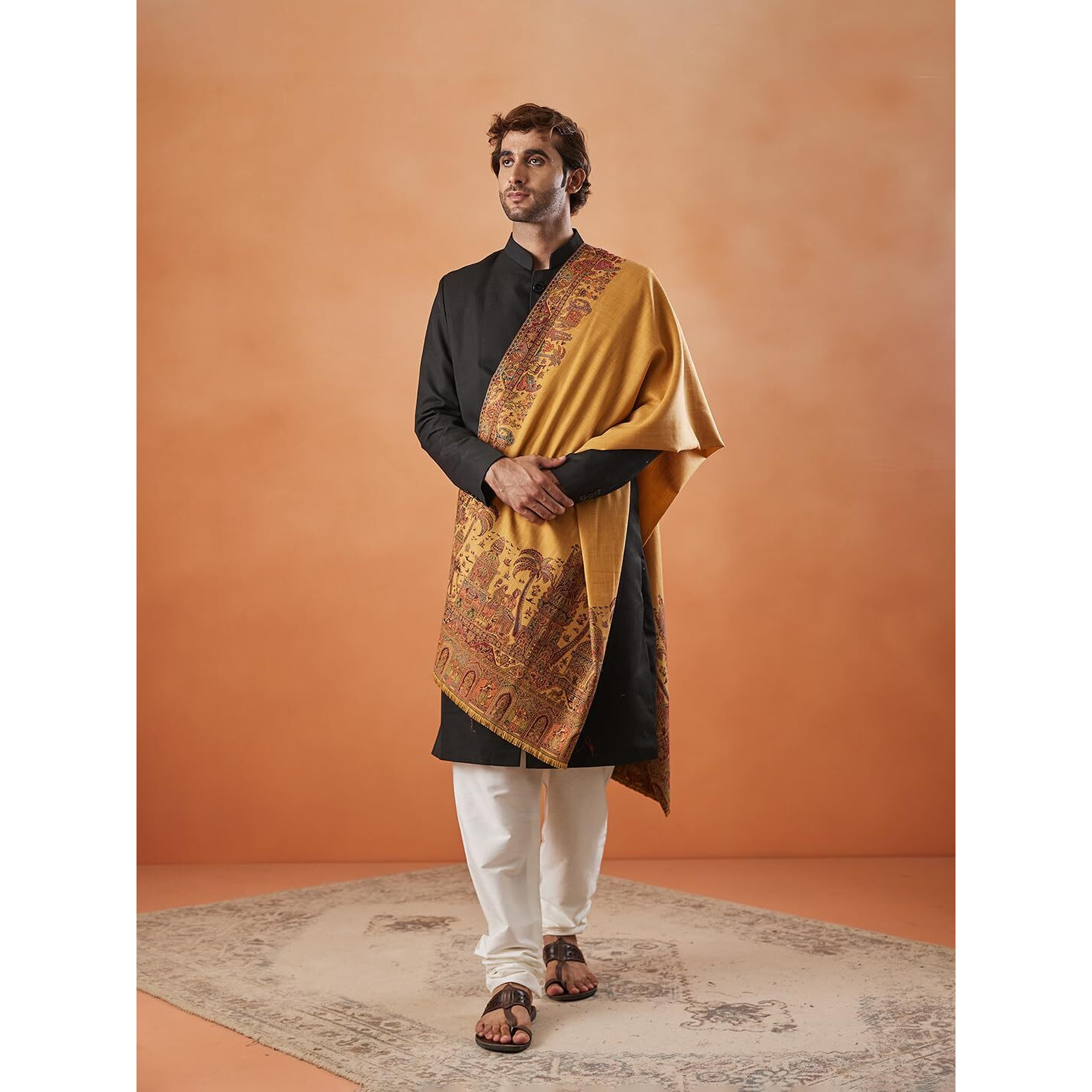 Pashmoda Men Rajwada Kaani Shawl (Size 101X203 Cm)