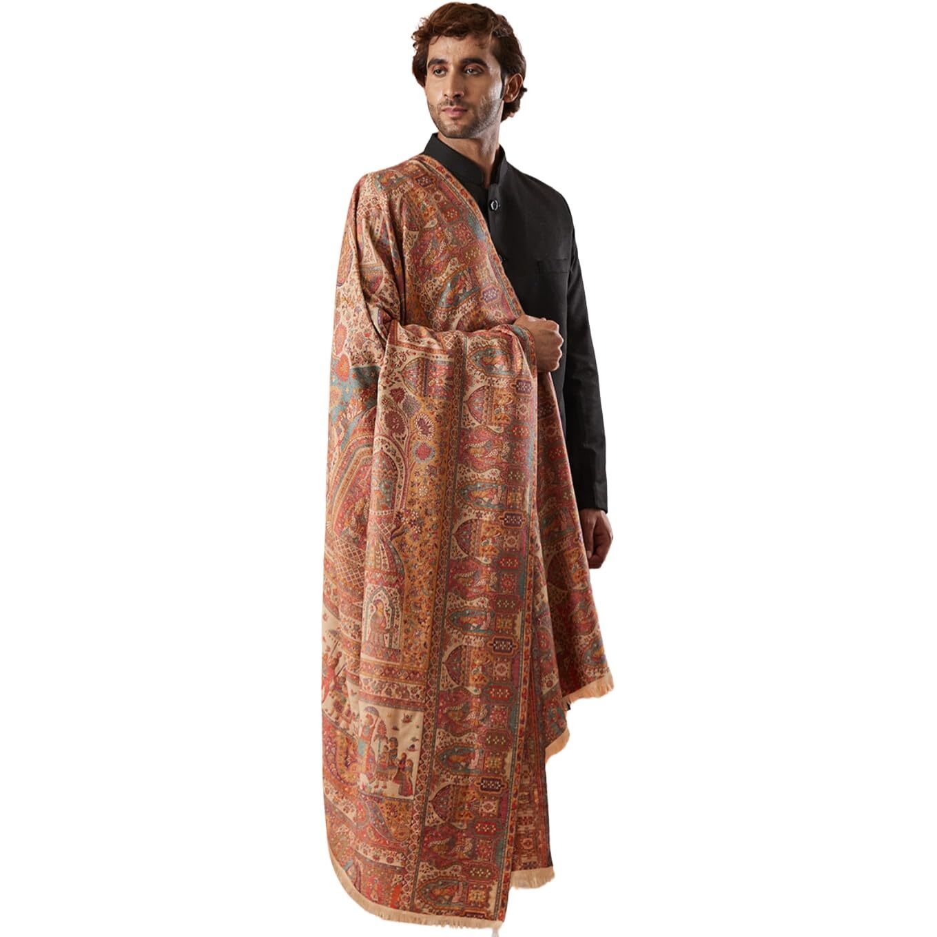 Pashmoda Men Shahi Mehfil Kaani Shawl (Size 101X203 Cm)