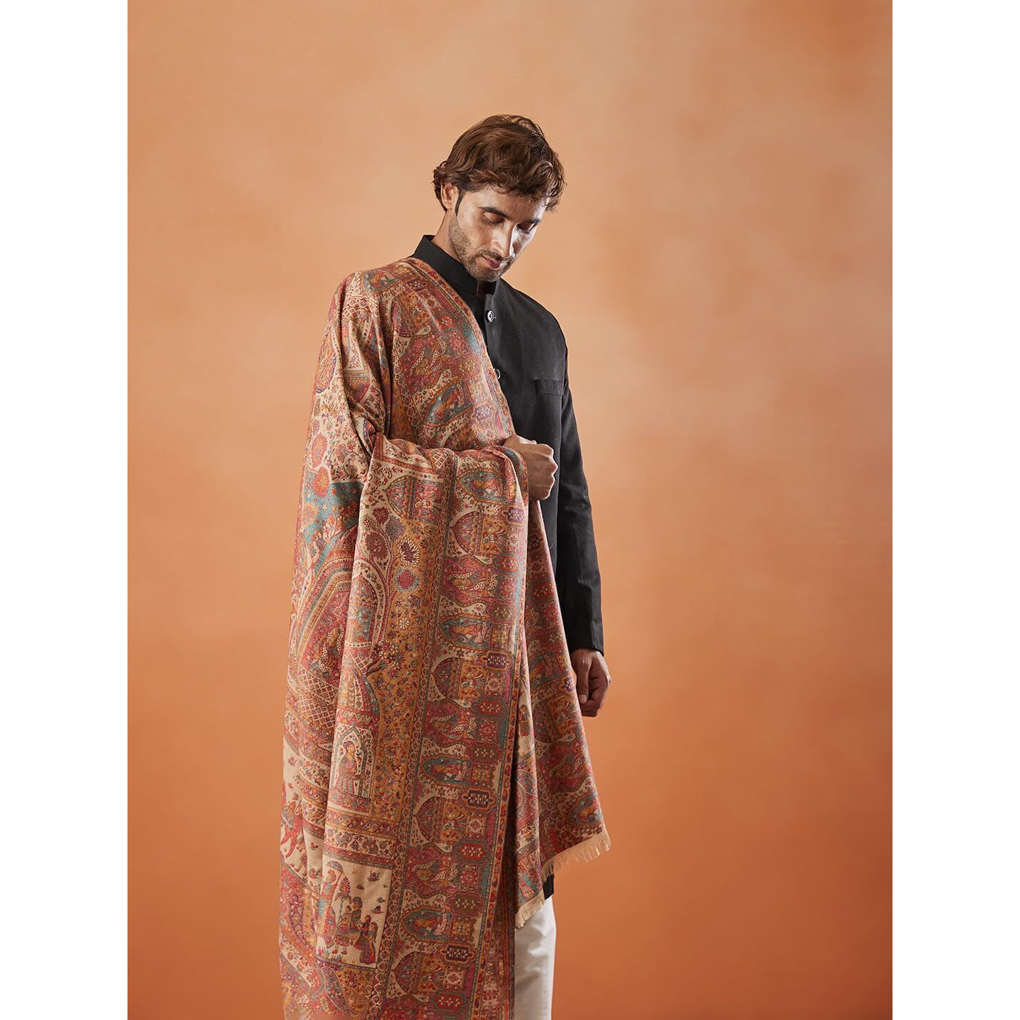 Pashmoda Men Shahi Mehfil Kaani Shawl (Size 101X203 Cm)