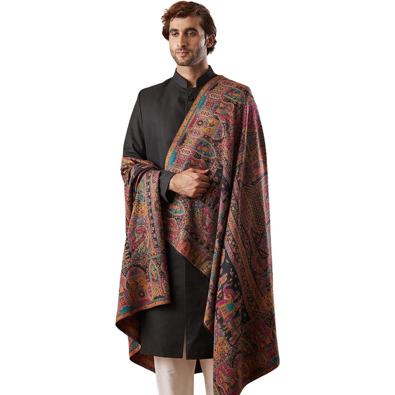 Pashmoda Men Shahi Mehfil Kaani Shawl (Size 101X203 Cm)