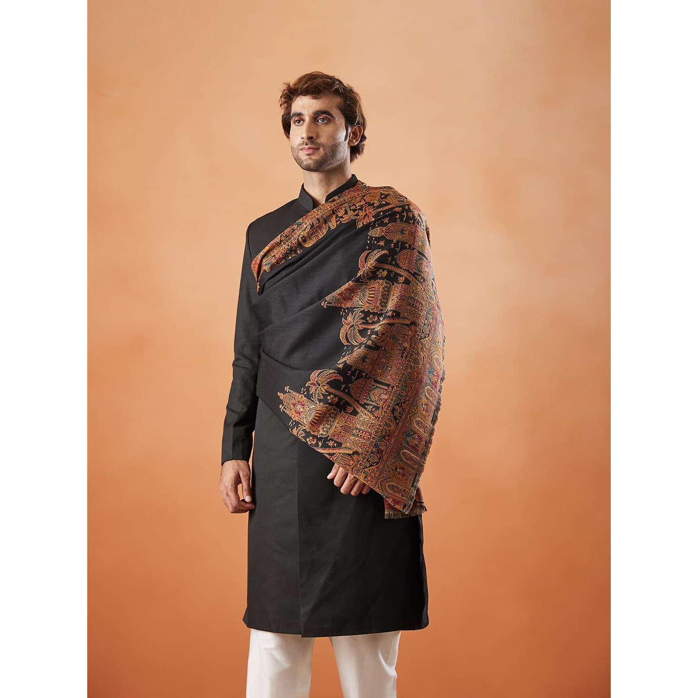 Pashmoda Men Rajwada Kaani Shawl (Size 101X203 Cm)