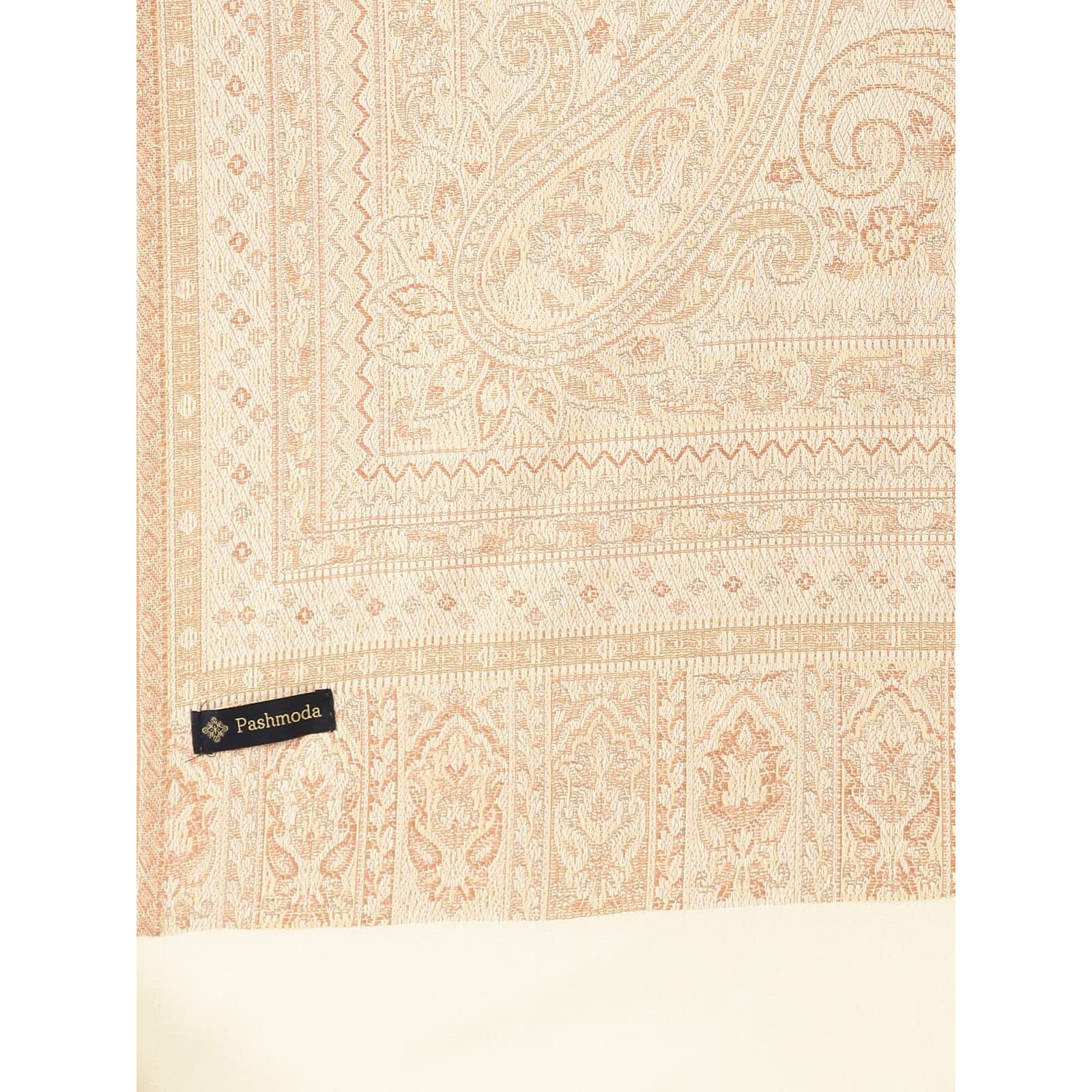 Pashmoda Women Aaraish Kashmiri Royal Paisley Design Jamawar Shawl (Size 101 X 203 Cms)