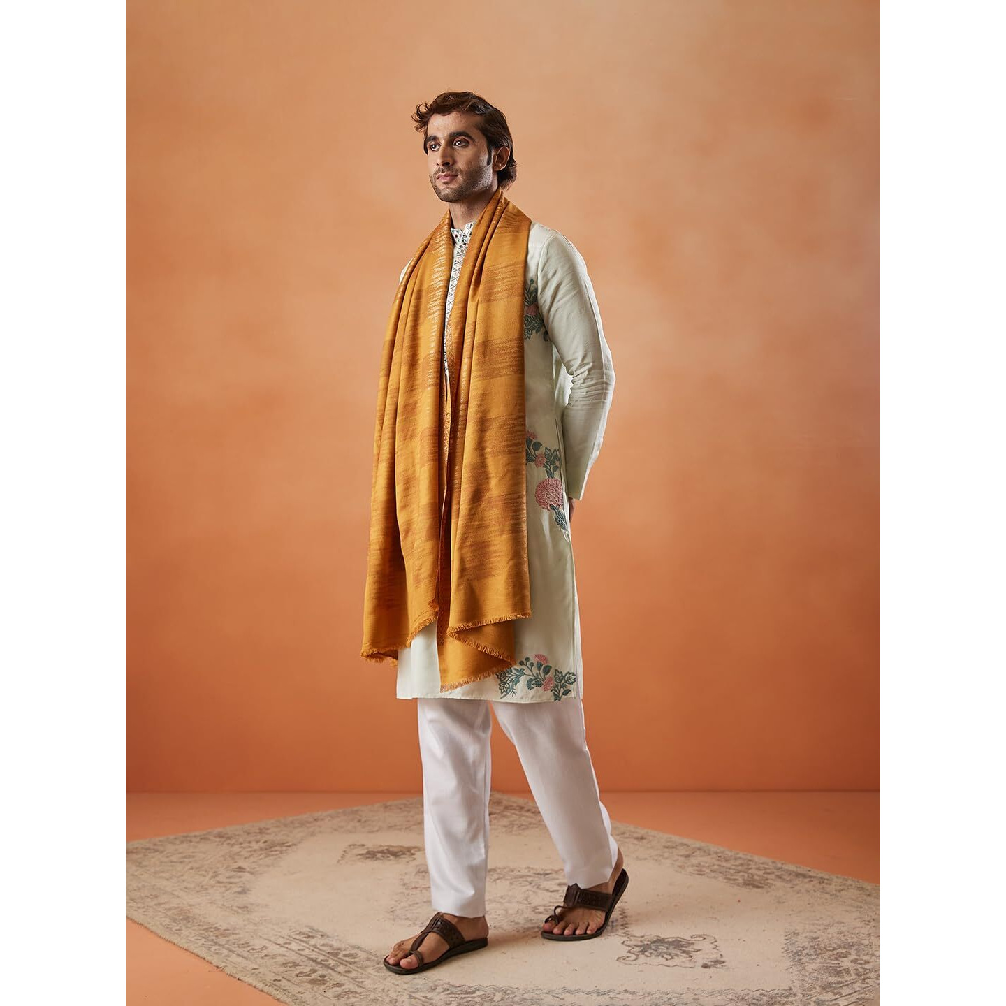 Pashmoda Men Rukhsaar Kaani Stole (Size 71X203 Cm)