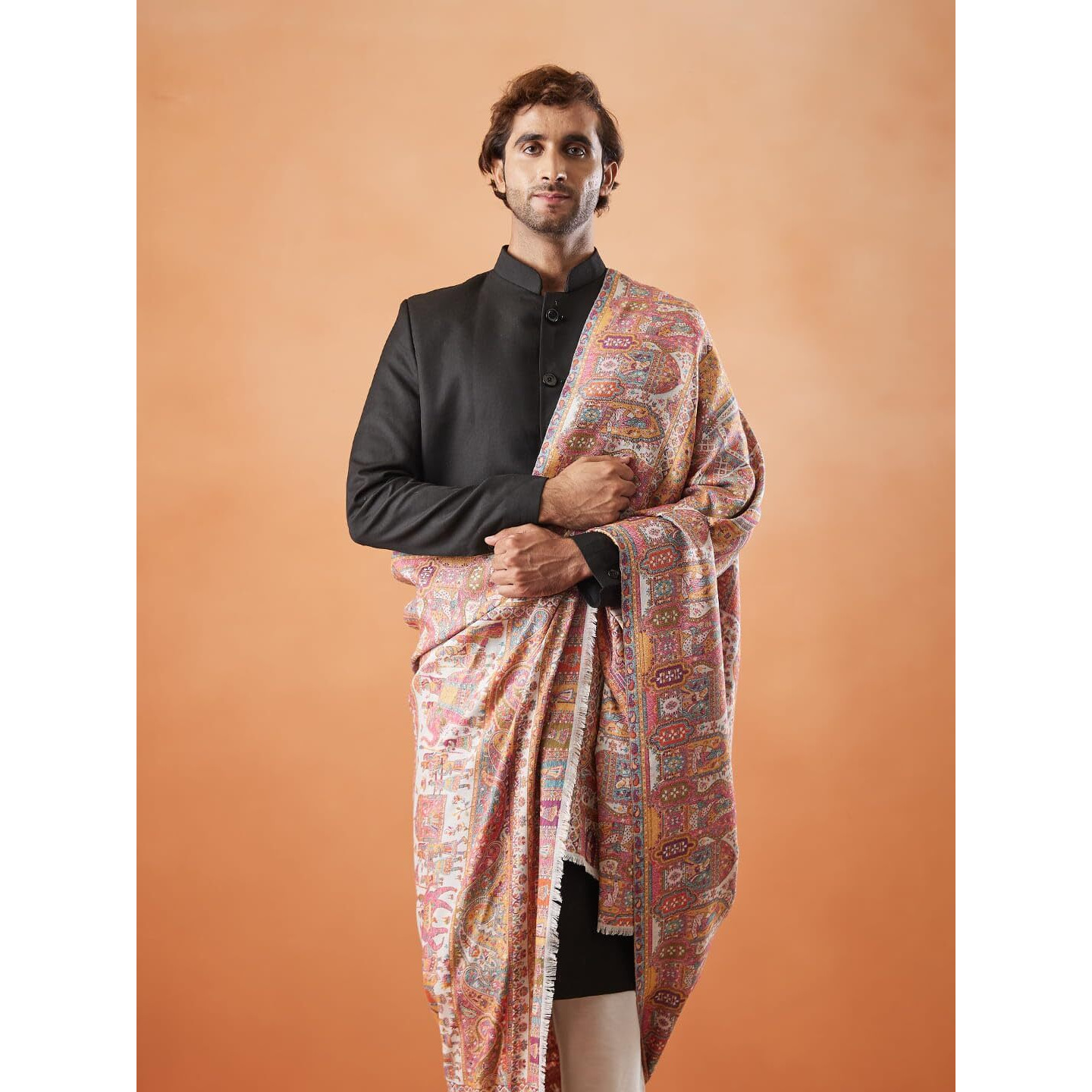 Pashmoda Men Khushnuma Kaani Shawl (Size 101X203 Cm)