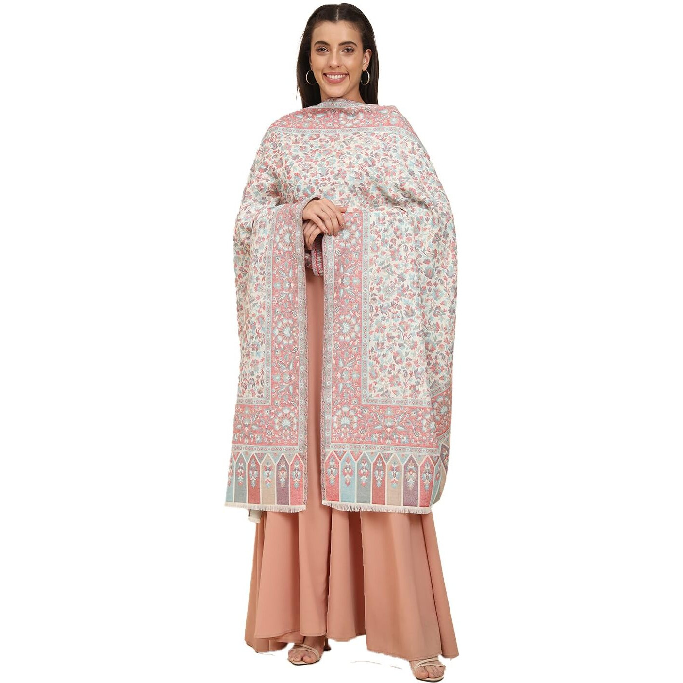 Pashmoda Women Dastaan Woven Design Jamawar Shawl (Size 101X203 Cm)