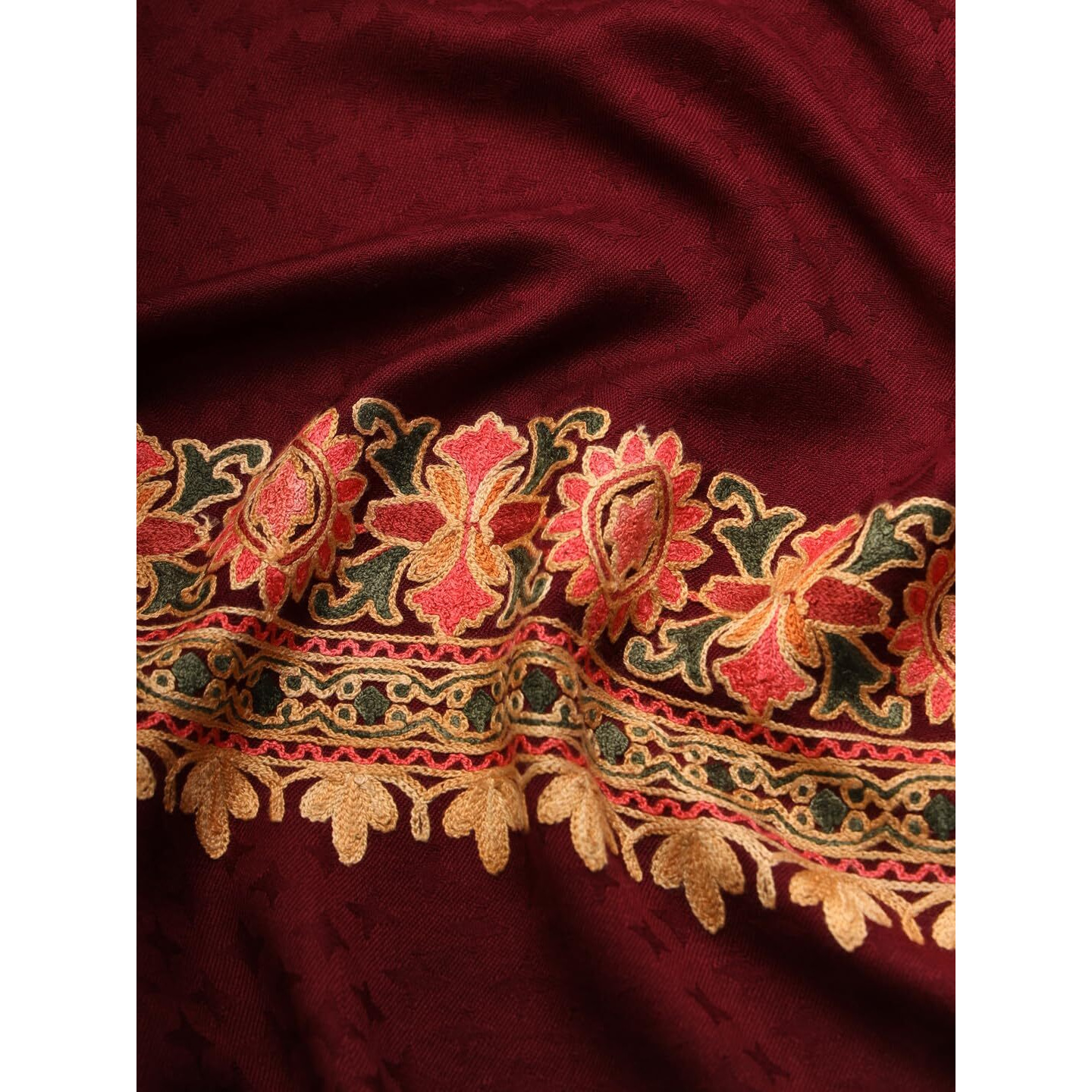 Pashmoda Women Bahaar Embroidered Stole (Size 71X203 Cm)