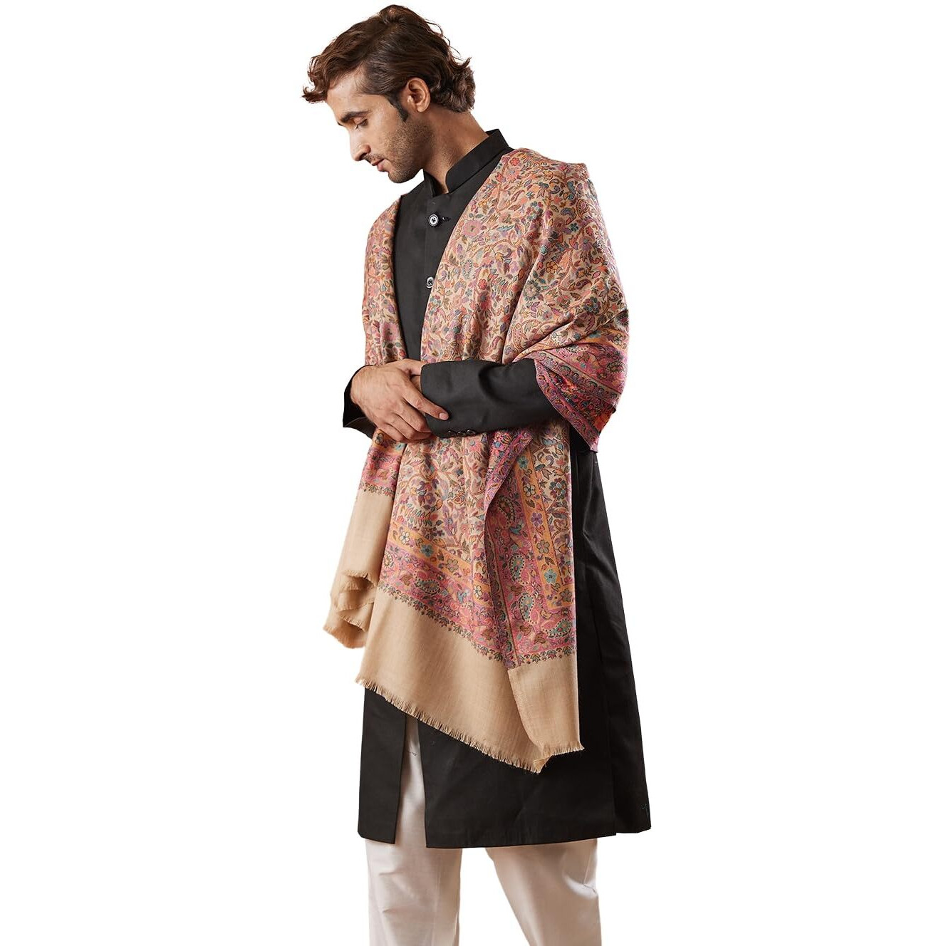 Pashmoda Men Gulzar Kaani Shawl (Size 101X203 Cm)