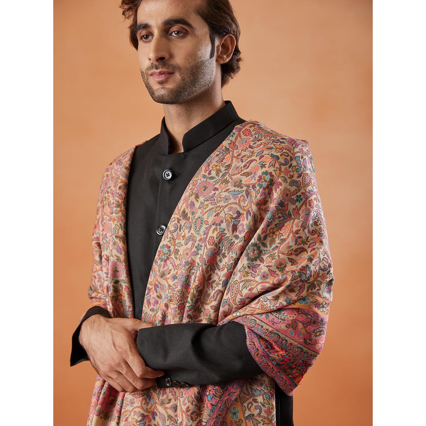Pashmoda Men Gulzar Kaani Shawl (Size 101X203 Cm)