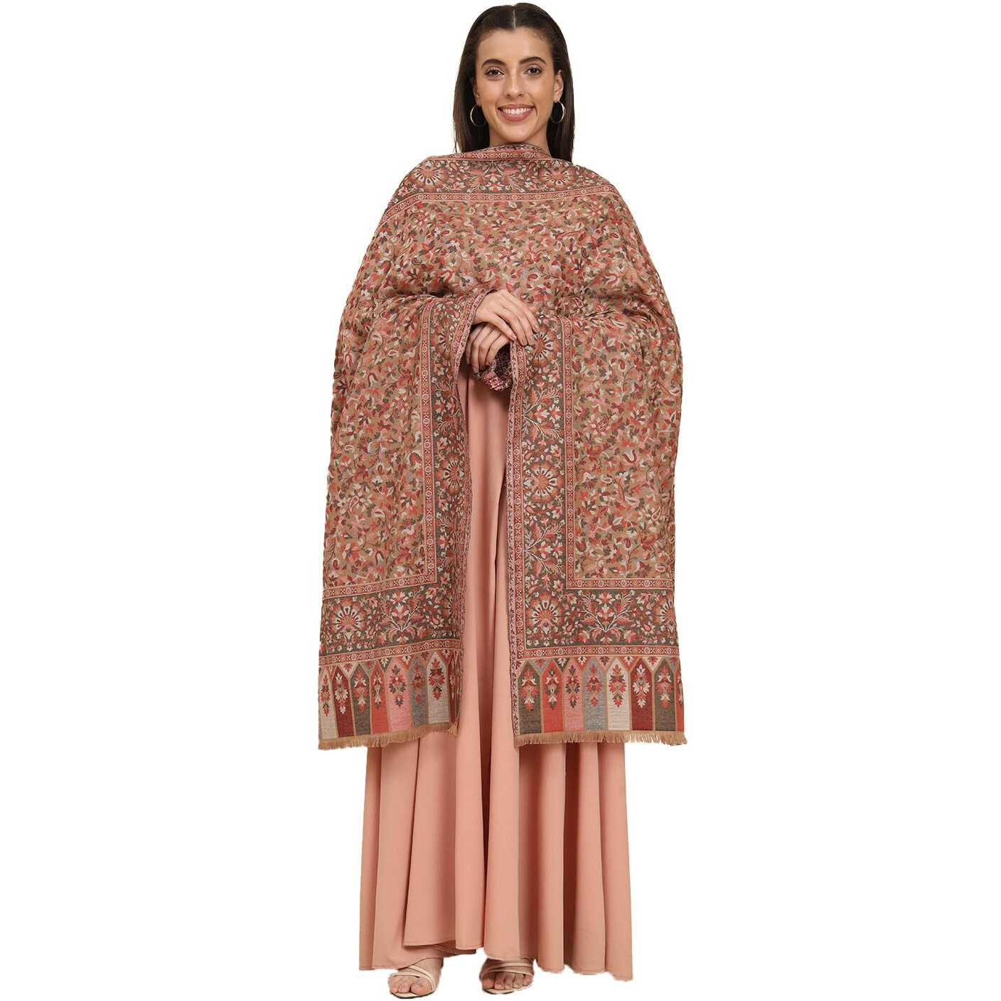 Pashmoda Women Dastaan Woven Design Jamawar Shawl (Size 101X203 Cm)