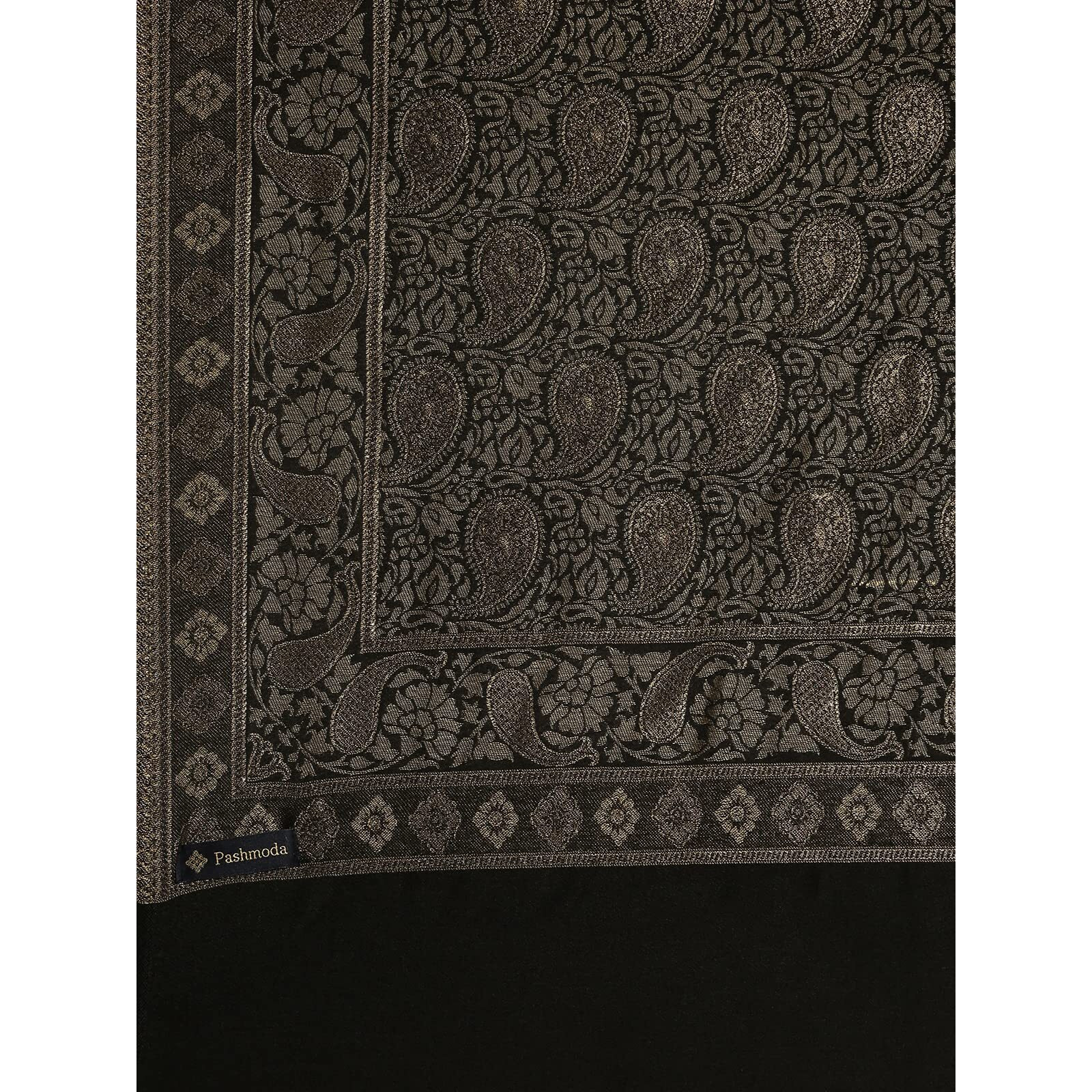 Pashmoda Women Nashaat Kaani Stole With Silky Zari Weave (Size 72X208 Cm)