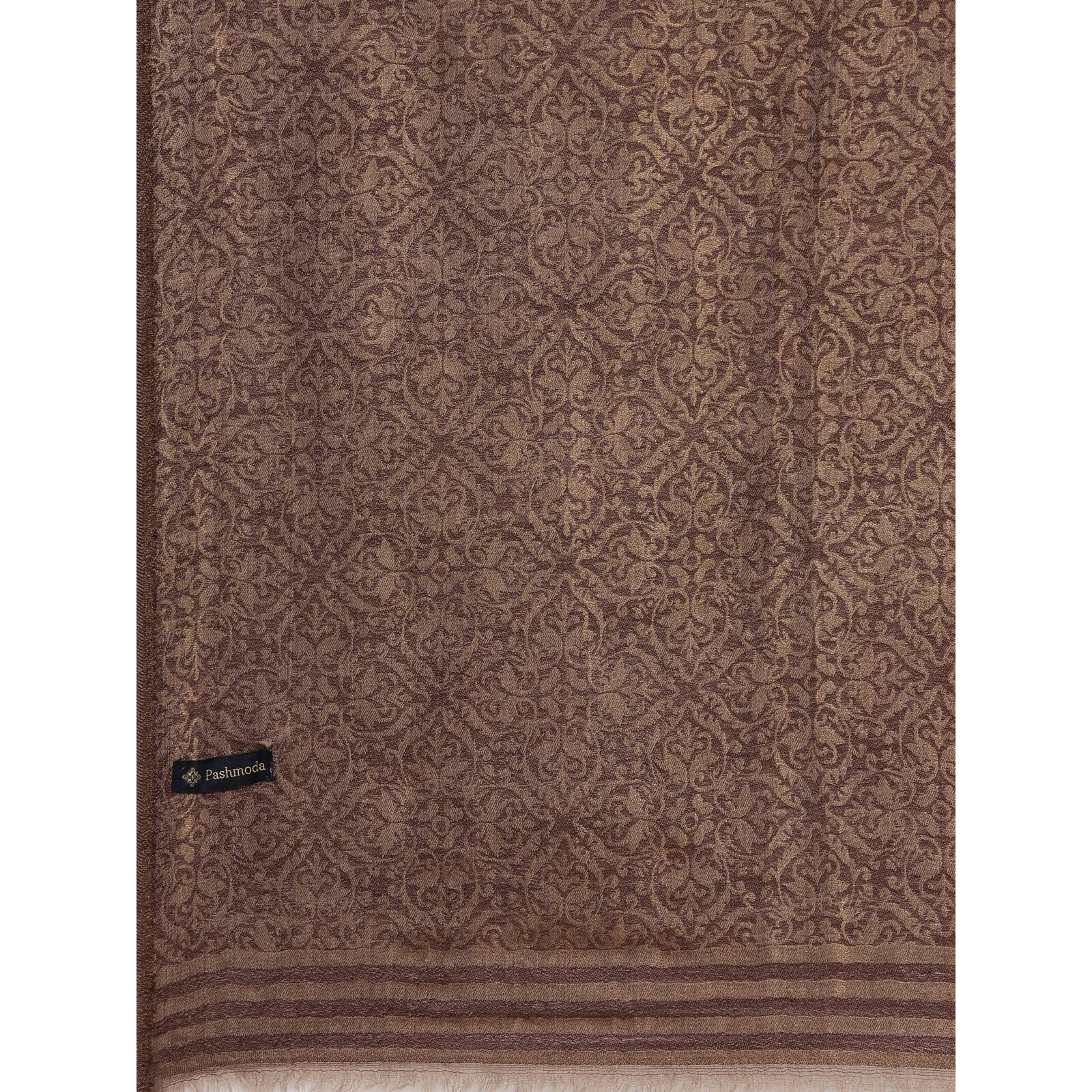 Pashmoda Women Chaman Fine Pashmina Wool Blend Stole (Size  71X203 Cm)