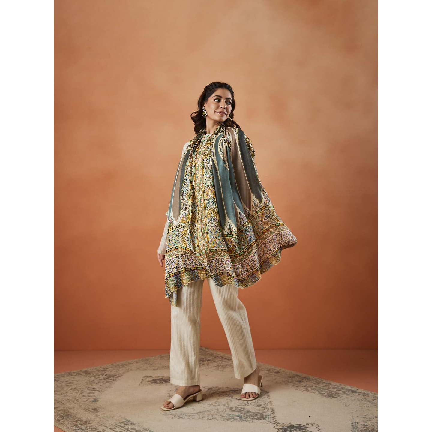 Pashmoda Women Bahaari Fine Soft Bamboo Fibre Stole (Size  71X203 Cm)