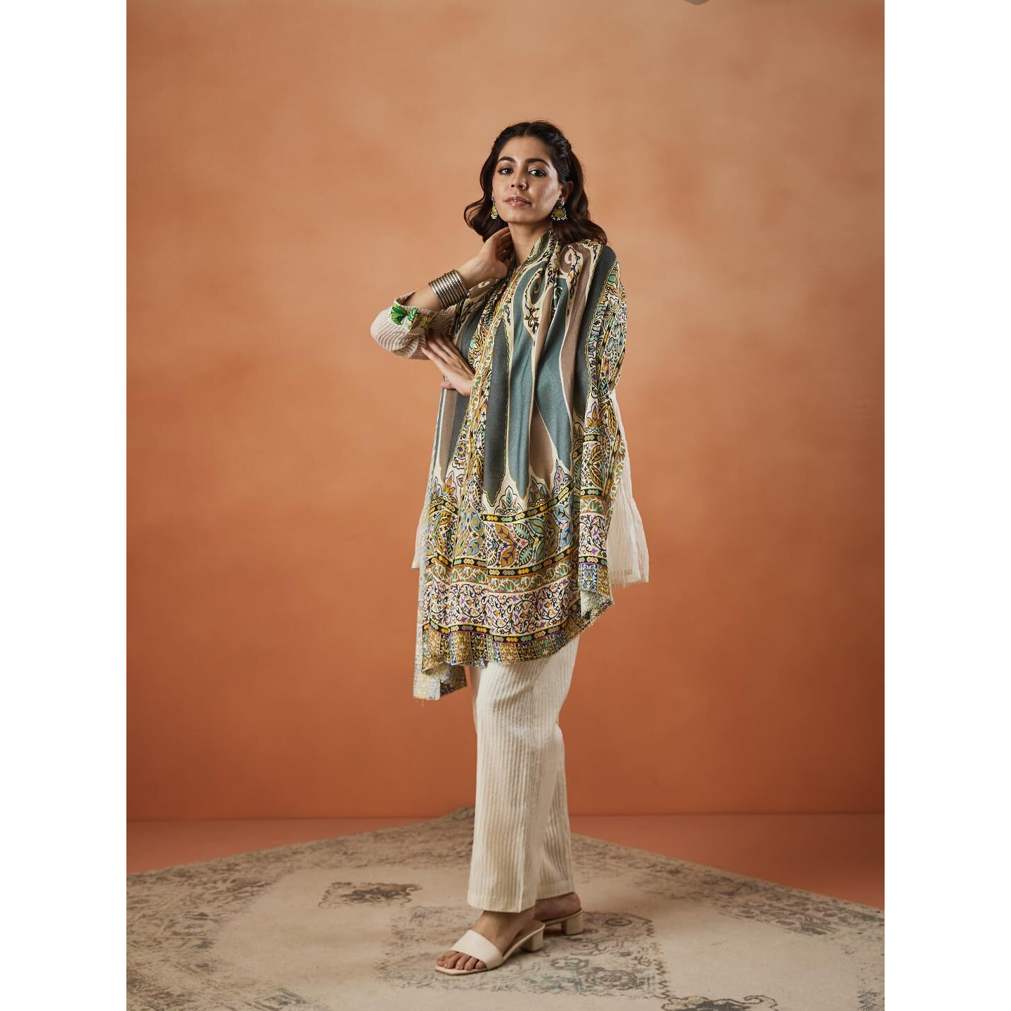 Pashmoda Women Bahaari Fine Soft Bamboo Fibre Stole (Size  71X203 Cm)