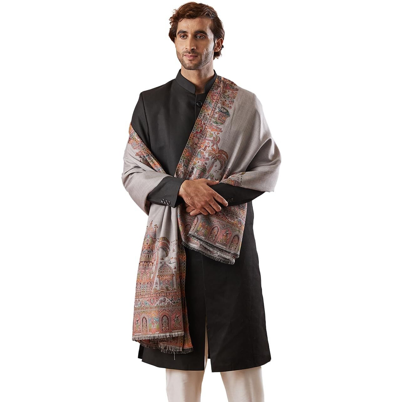 Pashmoda Men Rajwada Kaani Shawl (Size 101X203 Cm)